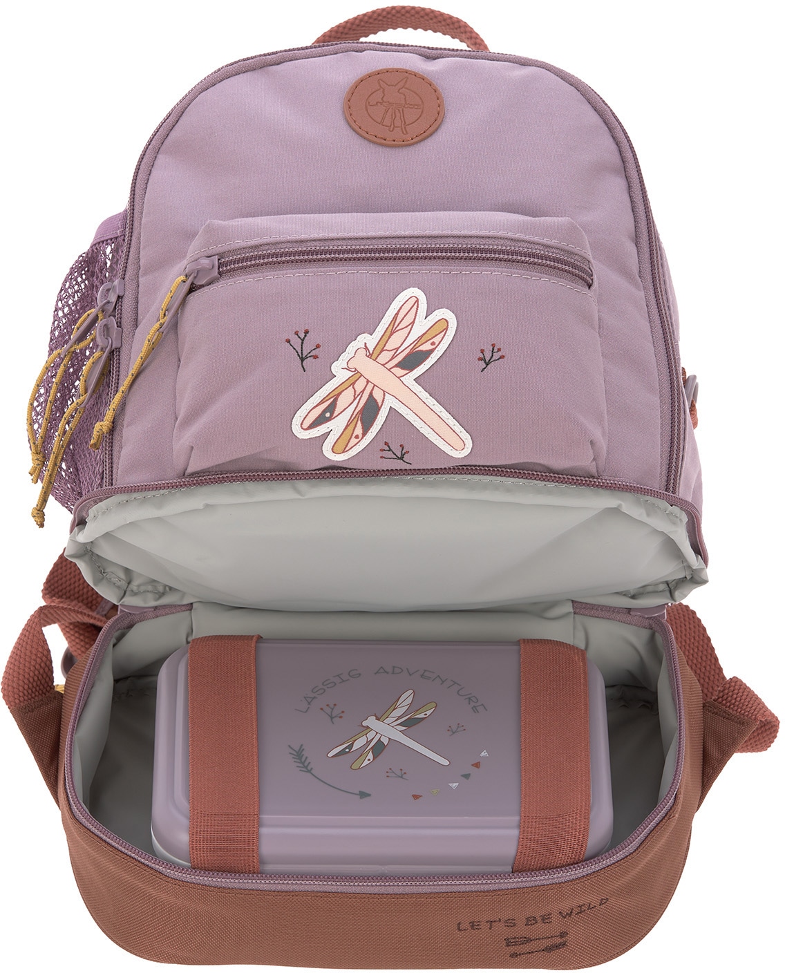 »Adventure, OTTO Flächen, PETA-approved Floureszierende LÄSSIG Backpack«, Dragonfly, vegan bei Mini Kinderrucksack