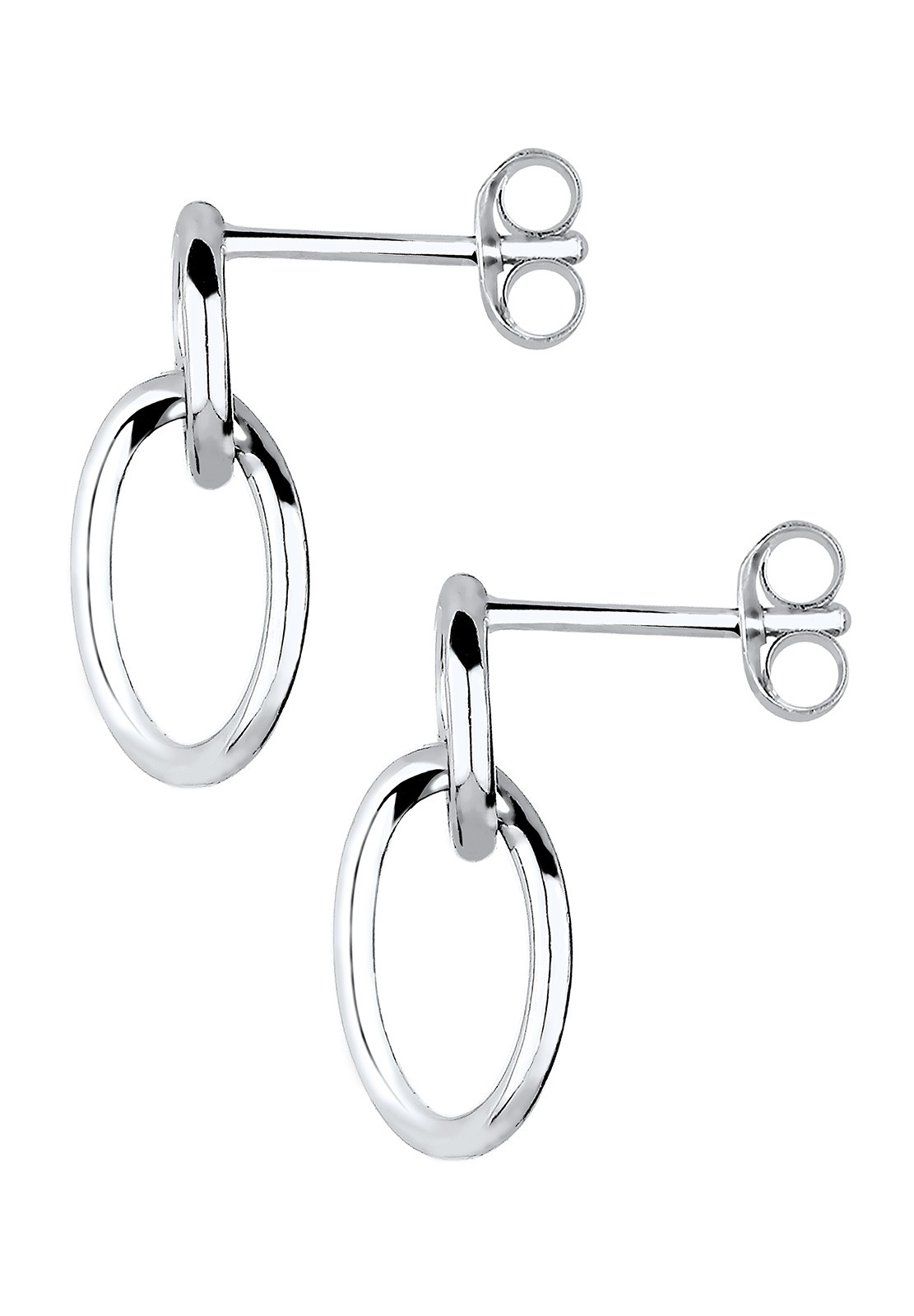 Elli Paar Ohrhänger »Ohrringe Kreis Geo Basic Minimal Layer 925 Silber«