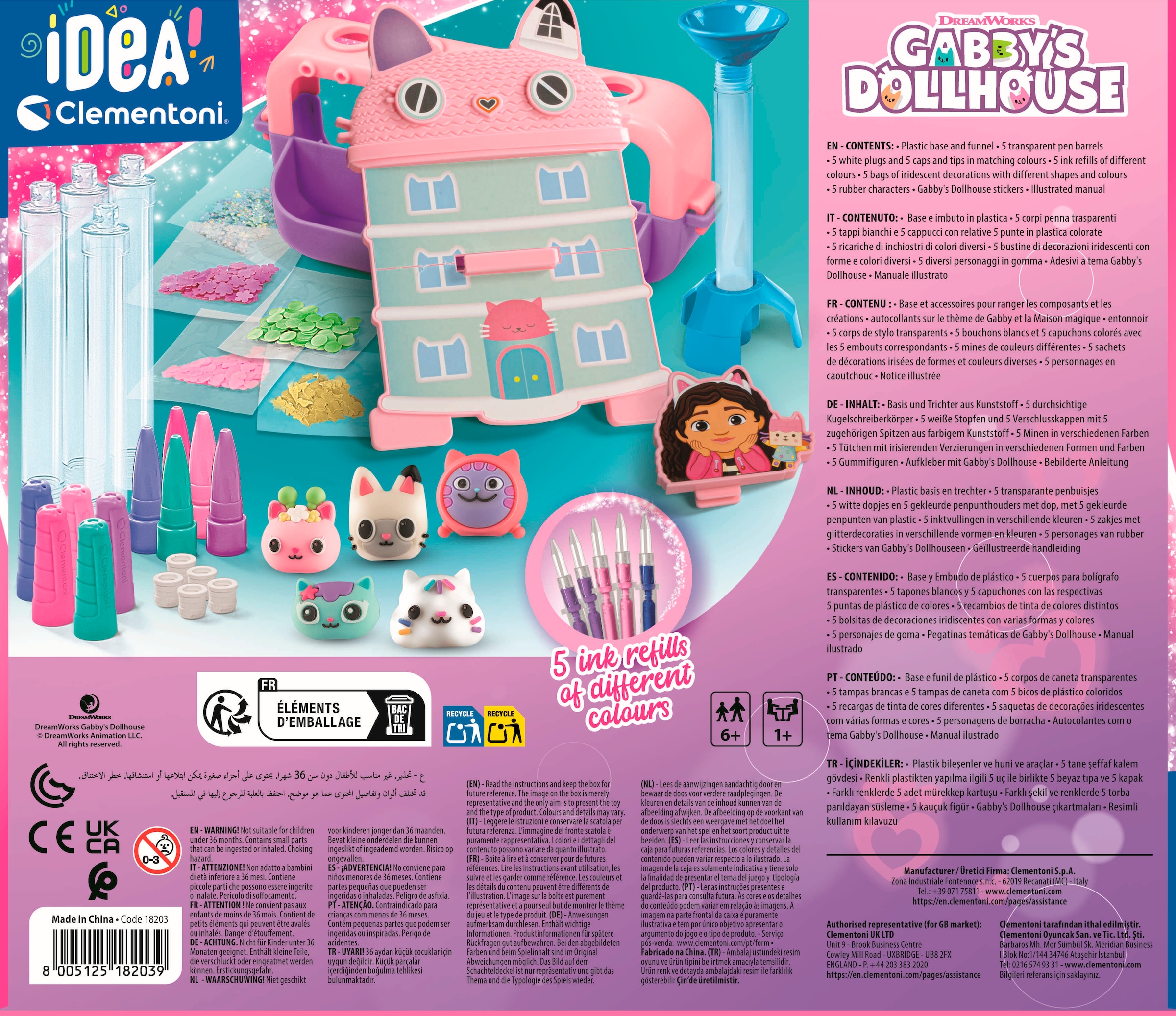 Clementoni® Kreativset »Idea, Mein Stift-Atelier - Gabby`s Dollhouse«