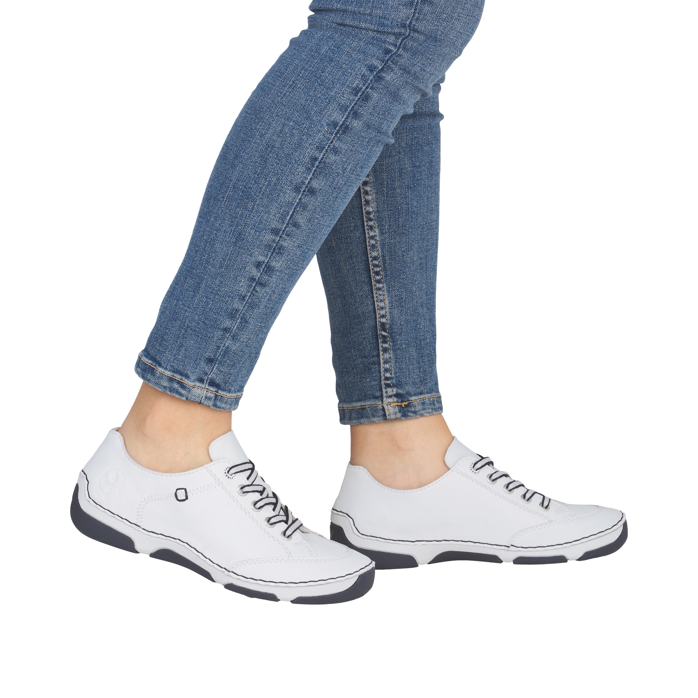 Rieker Sneaker  Halbschuh, Freizeitschuh, Schnürschuh mit Rahmennaht