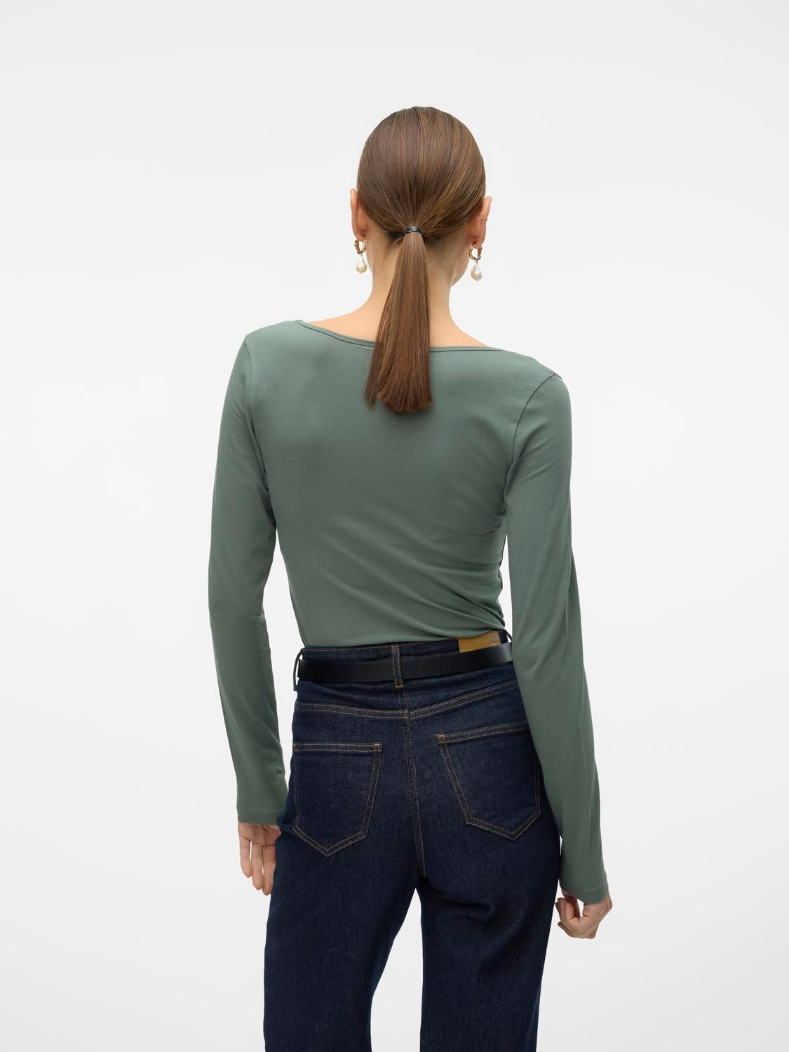 Vero Moda Langarmshirt »VMLULU LS U-NECK TOP JRS GA NOOS«