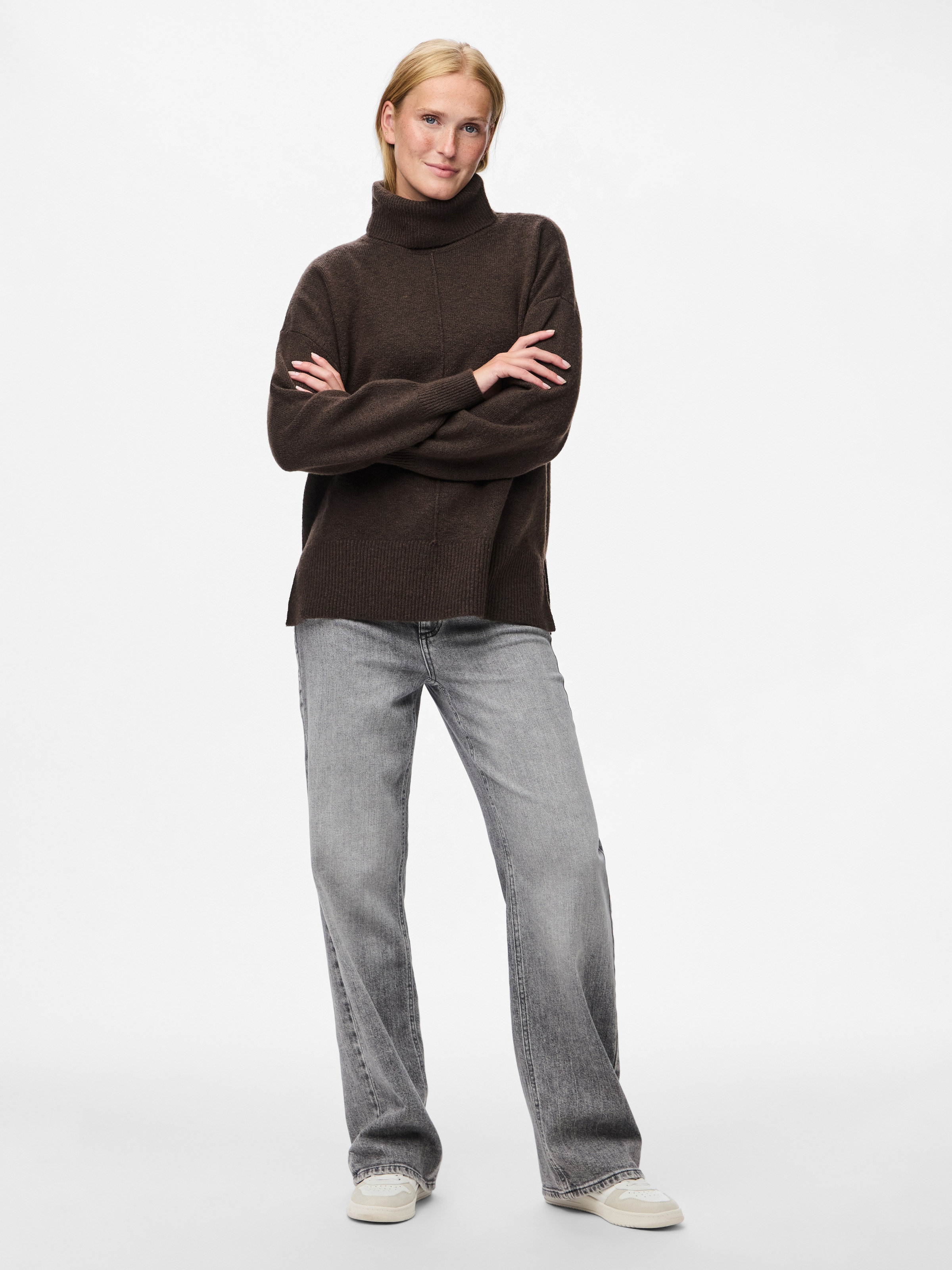 pieces Rollkragenpullover »PCMALOU LS ROLLNECK KNIT NOOS BC«