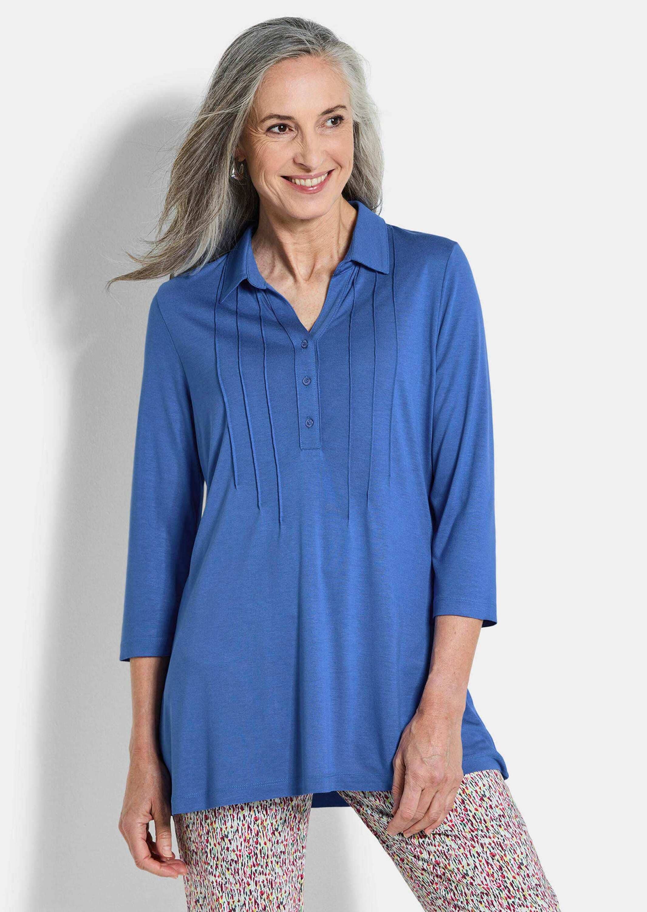 GOLDNER Tunika »Tunikashirt aus Jersey mit Biesen«