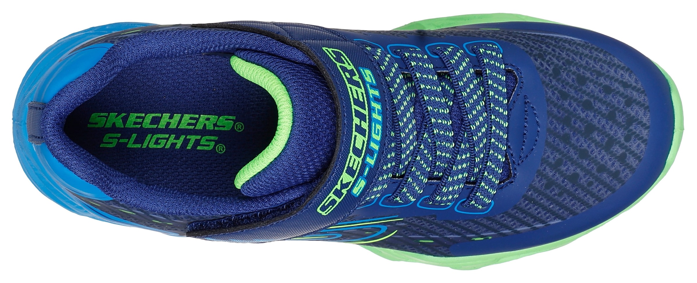 Skechers Sneaker »VORTEX 2.0«, Blinkschuh mit Klettverschluss, Größenschablone zum Download