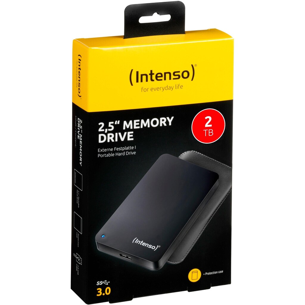 Intenso externe HDD-Festplatte »Memory Drive«, 2,5 Zoll, Anschluss USB 3.0, inkl. Tasche