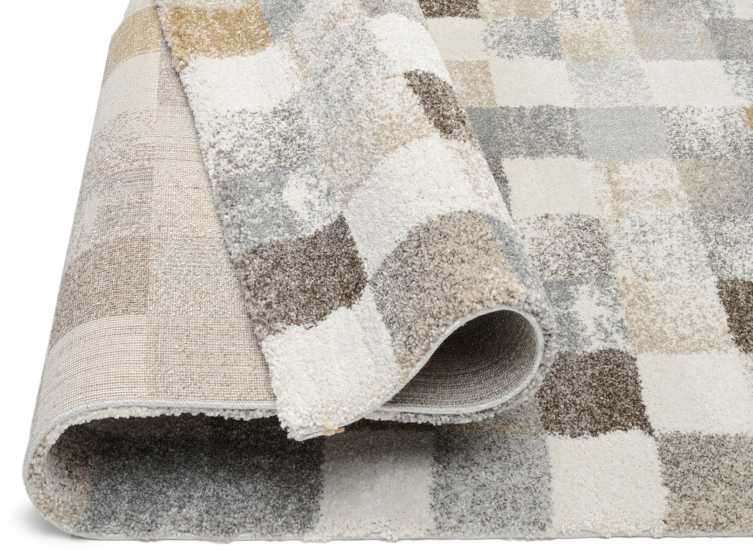 OCI DIE TEPPICHMARKE Läufer »NEW VILLA SQUARES«, rechteckig, 20 mm Höhe, feine Karos, meliert, Wohnzimmer