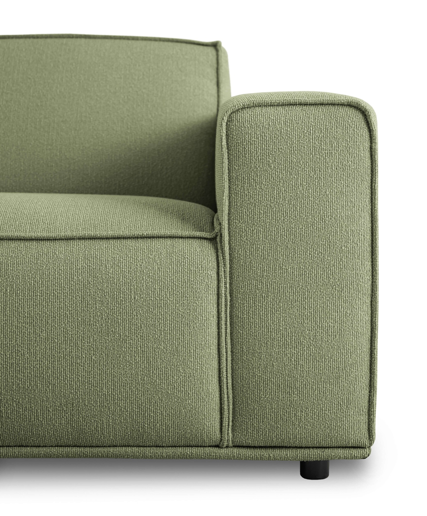 Home affaire 3-Sitzer »Avelin, 228 cm, Chenille, Struktur-Boucle«, mit Wellenunterfederung, Kedernaht, bodentief, Skandi-Design