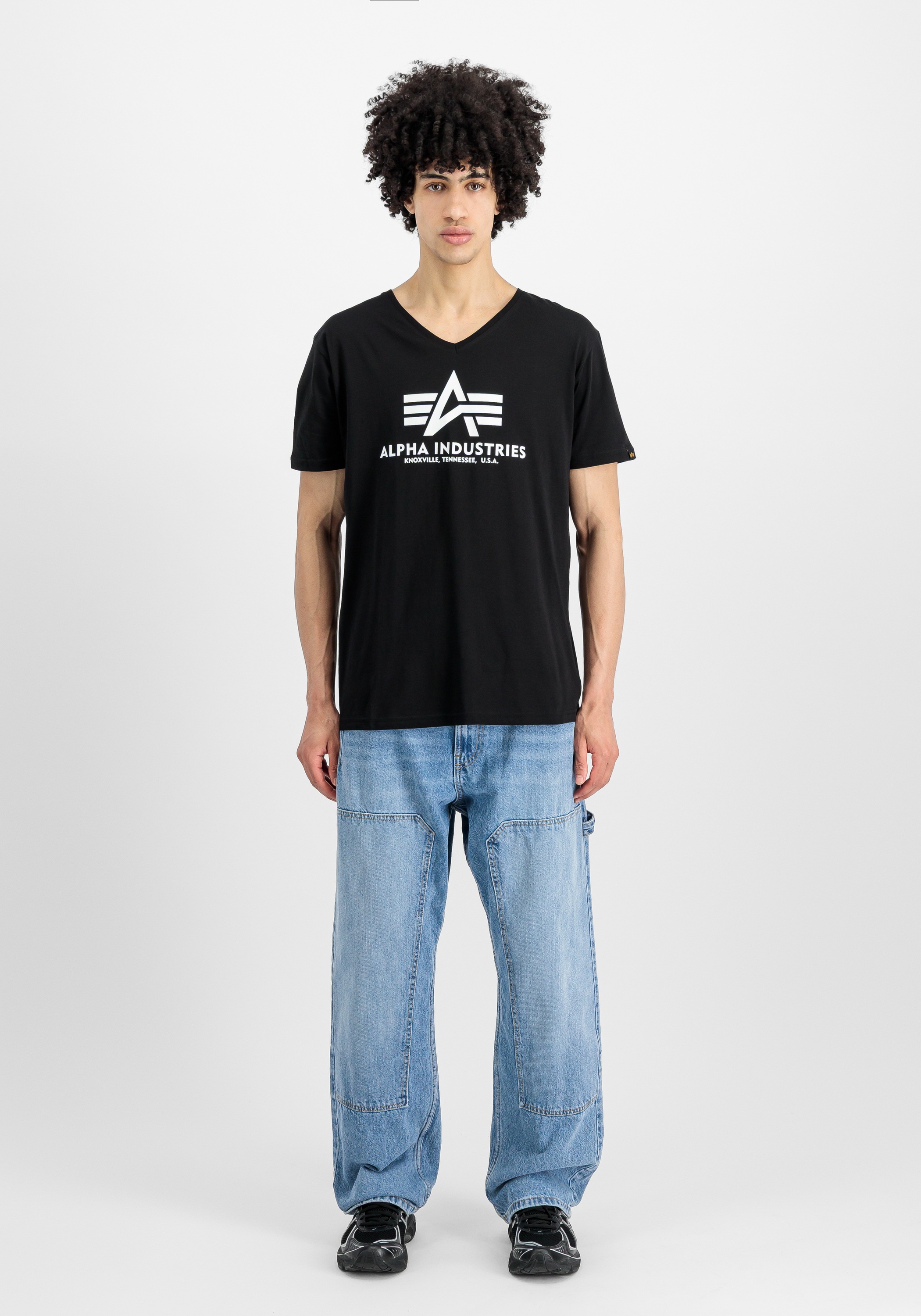 Alpha Industries T-Shirt »Alpha Industries Men - T-Shirts Basic T-Shirt BL V-Neck«