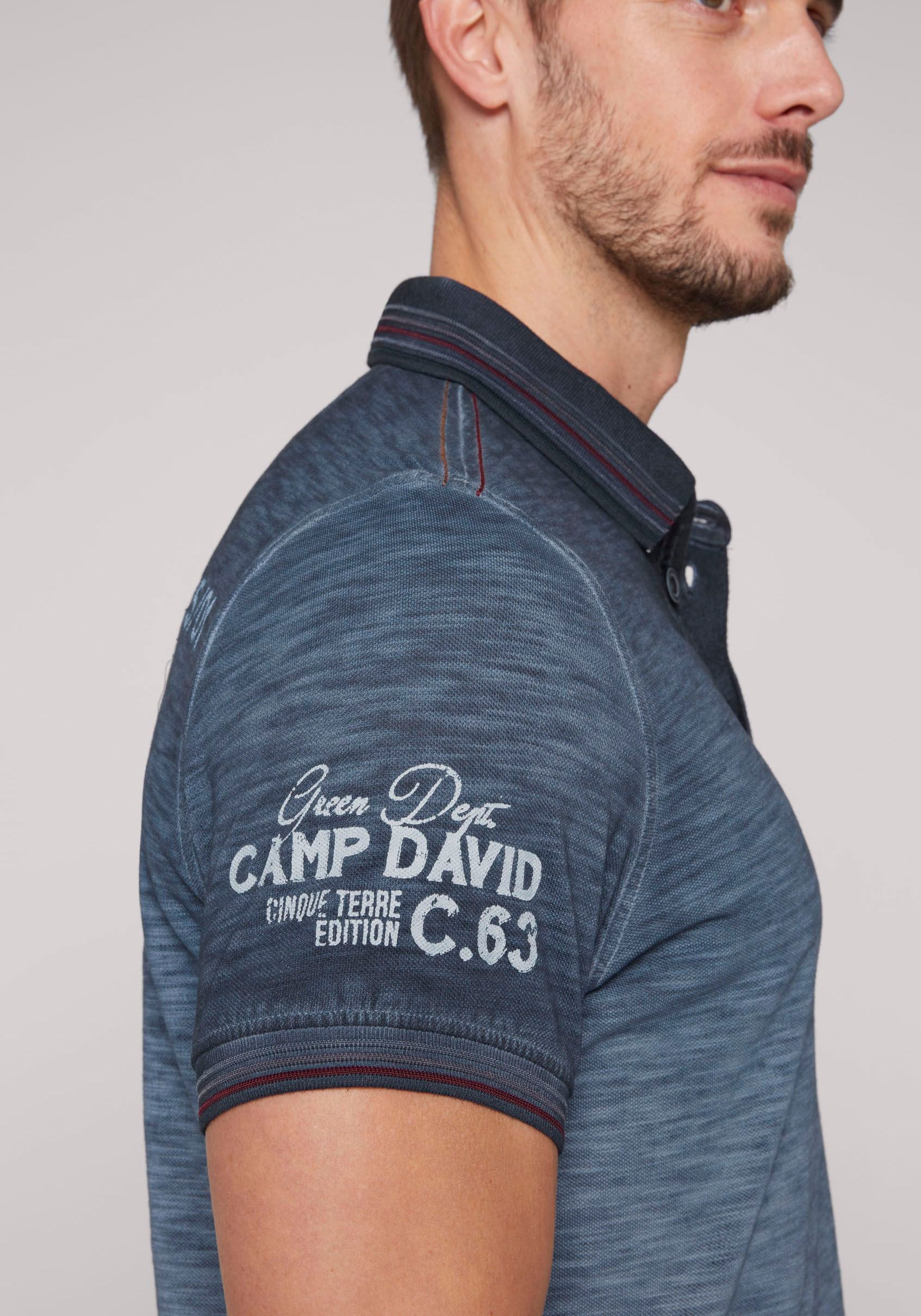 shoppen mit Poloshirt, OTTO Kontrastnähten DAVID online CAMP bei