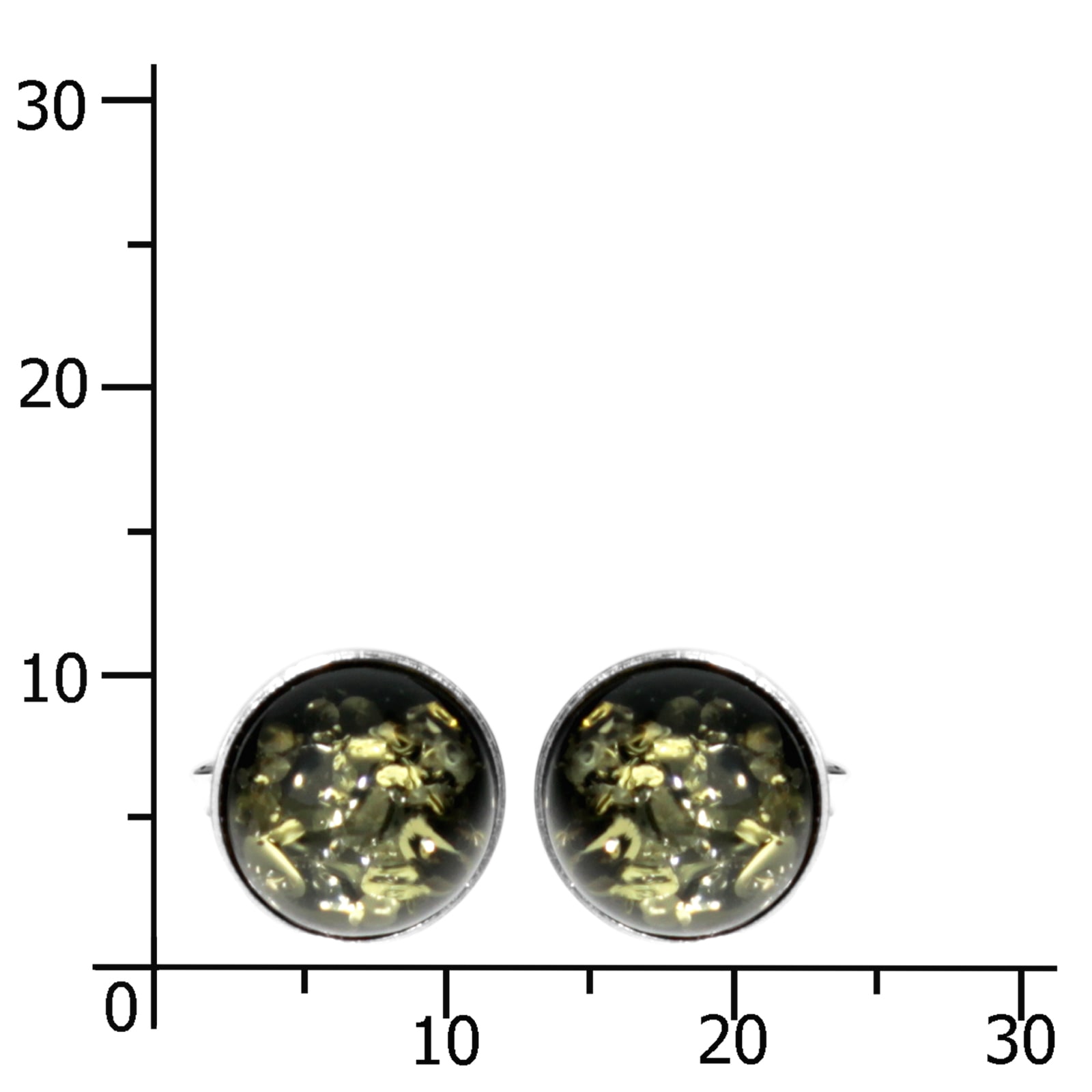 OSTSEE-SCHMUCK Paar Ohrstecker »- Classic 8 mm - Silber 925/000 - Bernstein«