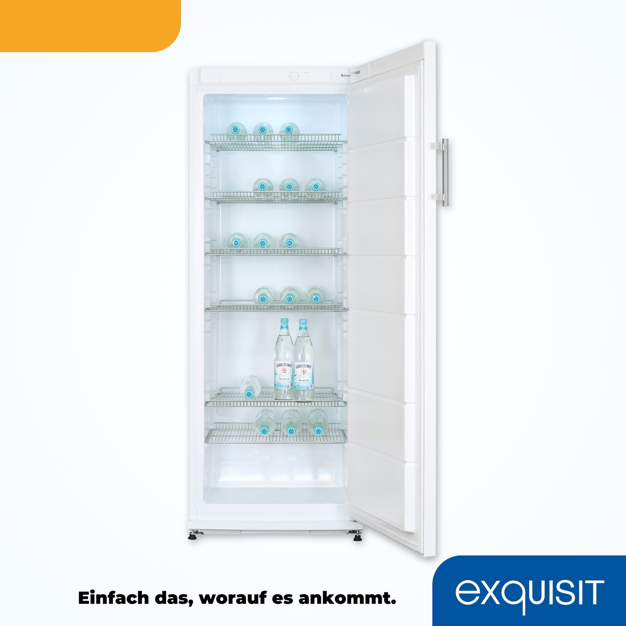 exquisit Getränkekühlschrank »GKS31-V-H-280E weiss«