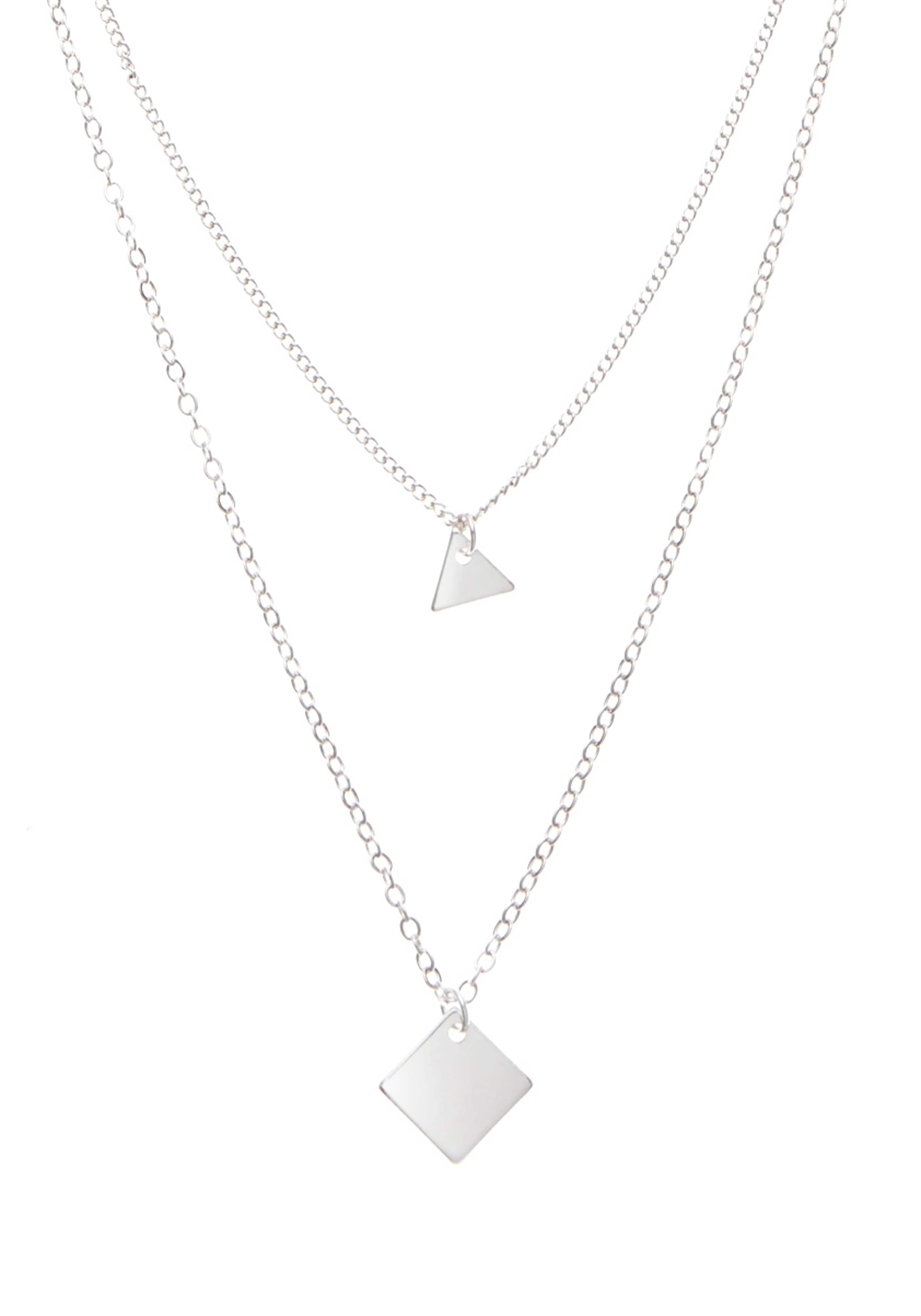 LASCANA Kette mit Anhänger »Halskette« mehrreihige Halskette, geometische Anhänger