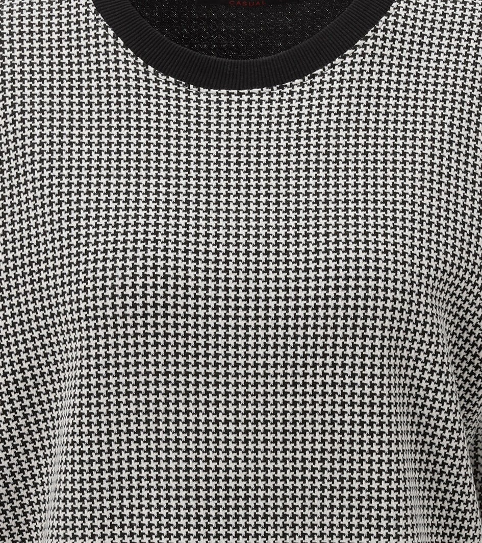 Aniston CASUAL Sweatshirt, mit trendigem Hahnentritt-Muster - NEUE KOLLEKTION