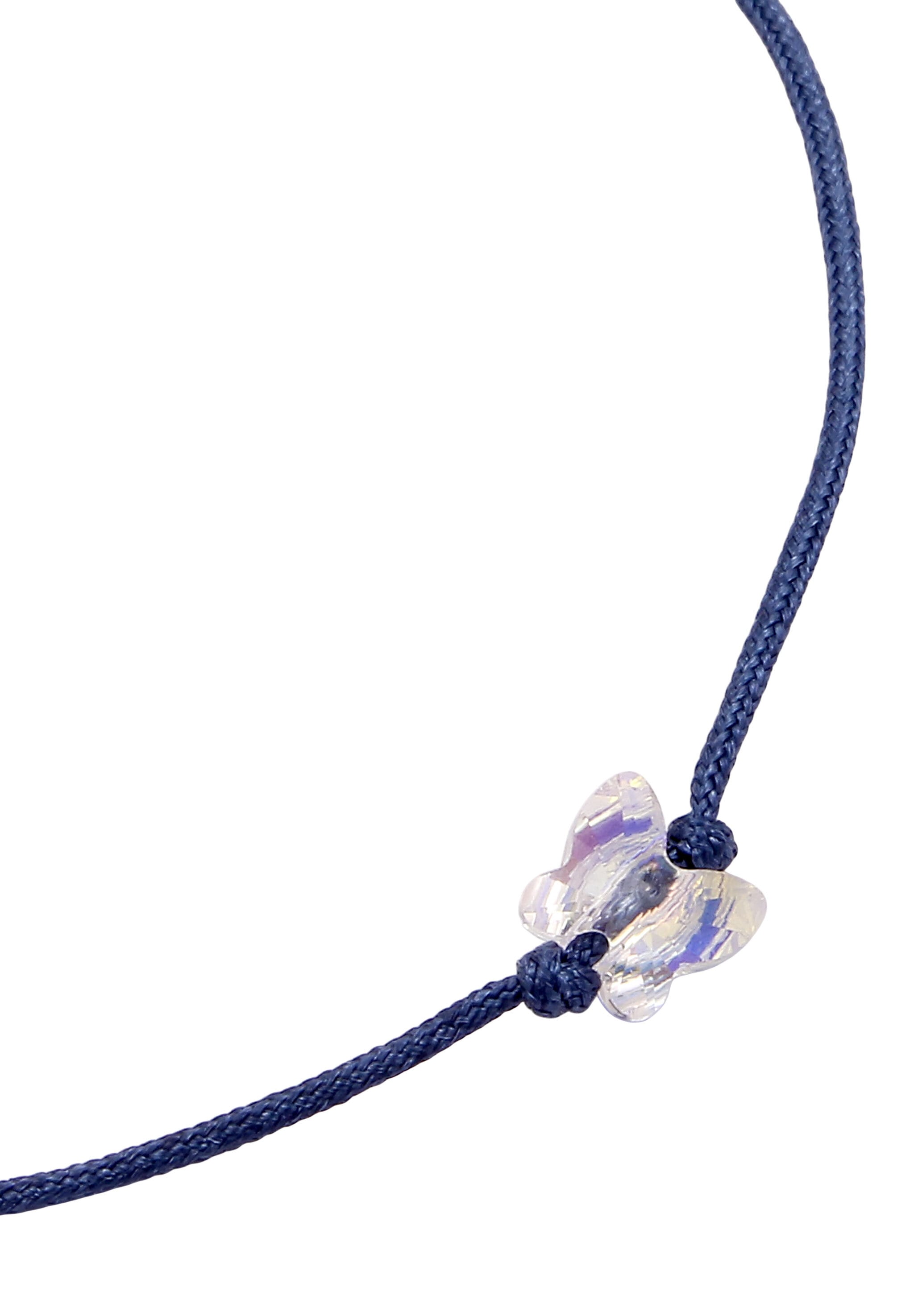 Elli Armkette »Armband Nylon Rot Schmetterling Weiß, mit Kristallen von Swarovski(R)«