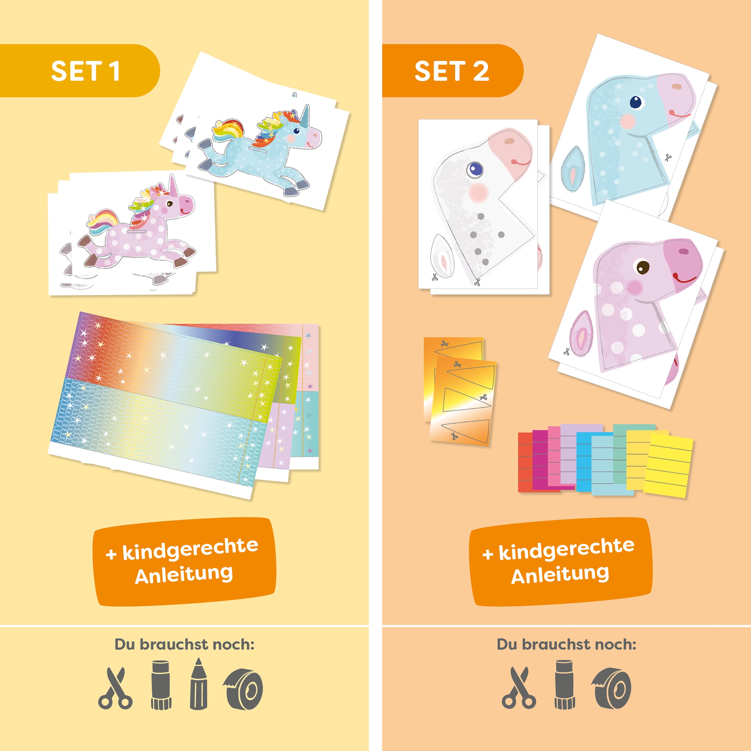 Haba Kreativset »2er Bastelsets Erstes Basteln Einhörner«