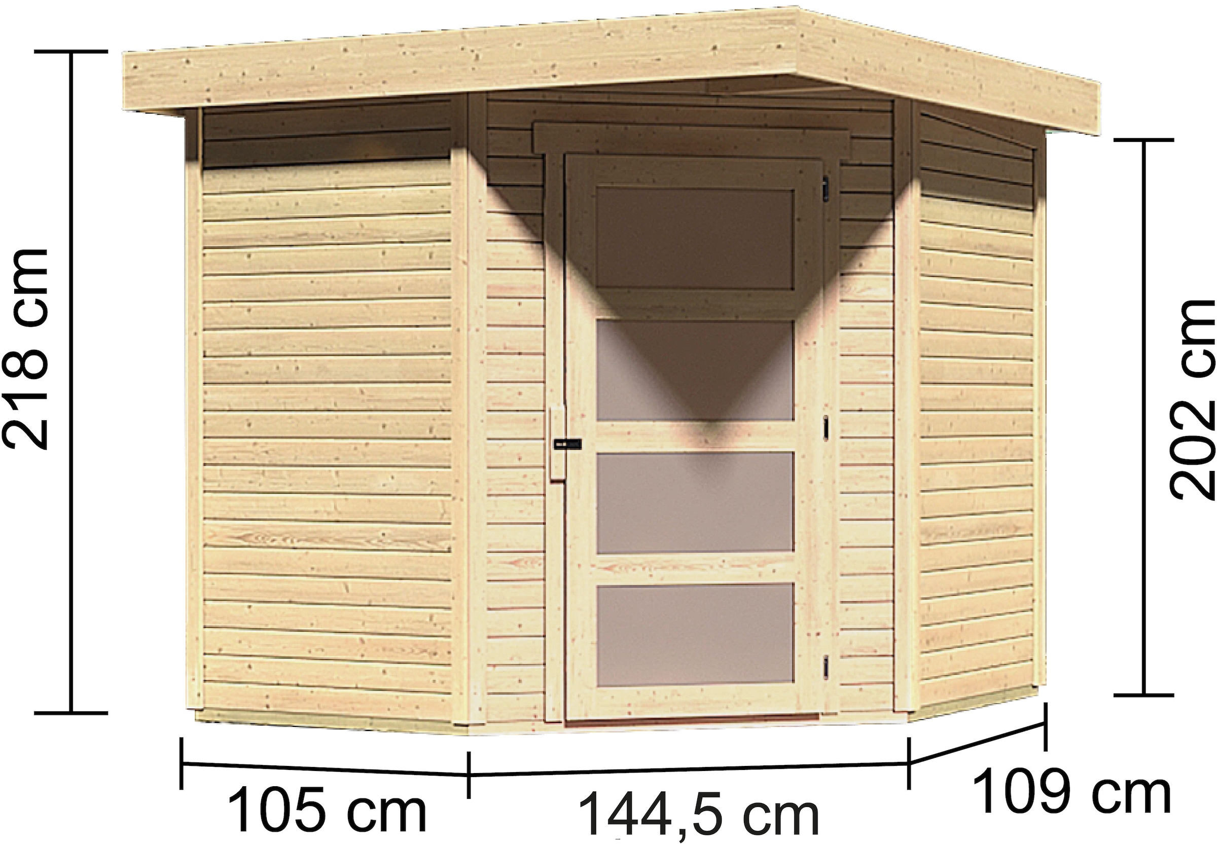 Karibu Gartenhaus »Schwandorf 3« aus hochwertiger nordischer Fichte