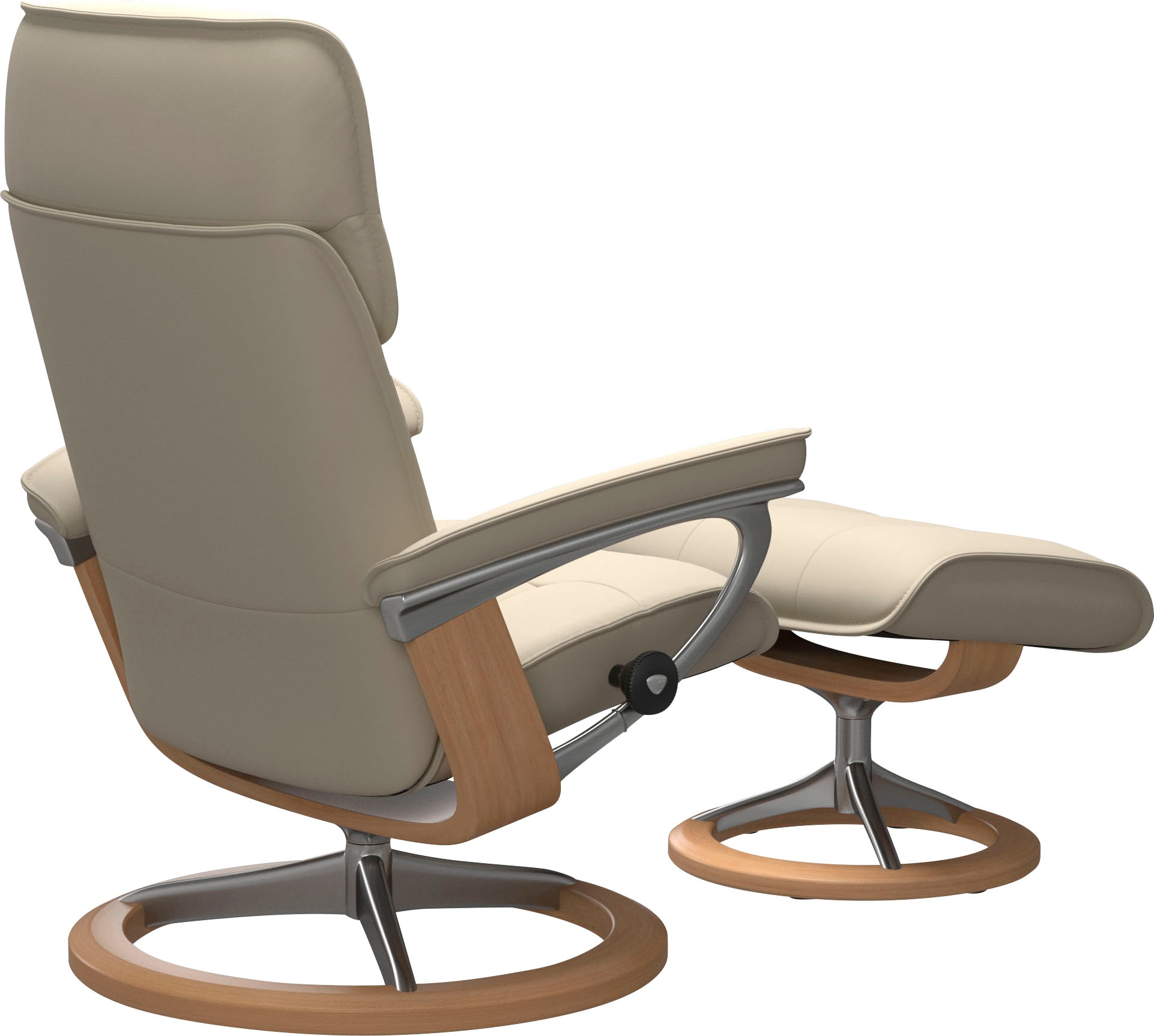 Stressless® Relaxsessel »Admiral«, (Set, Relaxsessel inkl. Hocker), mit Signature Base, Größe M & L, Gestell Eiche