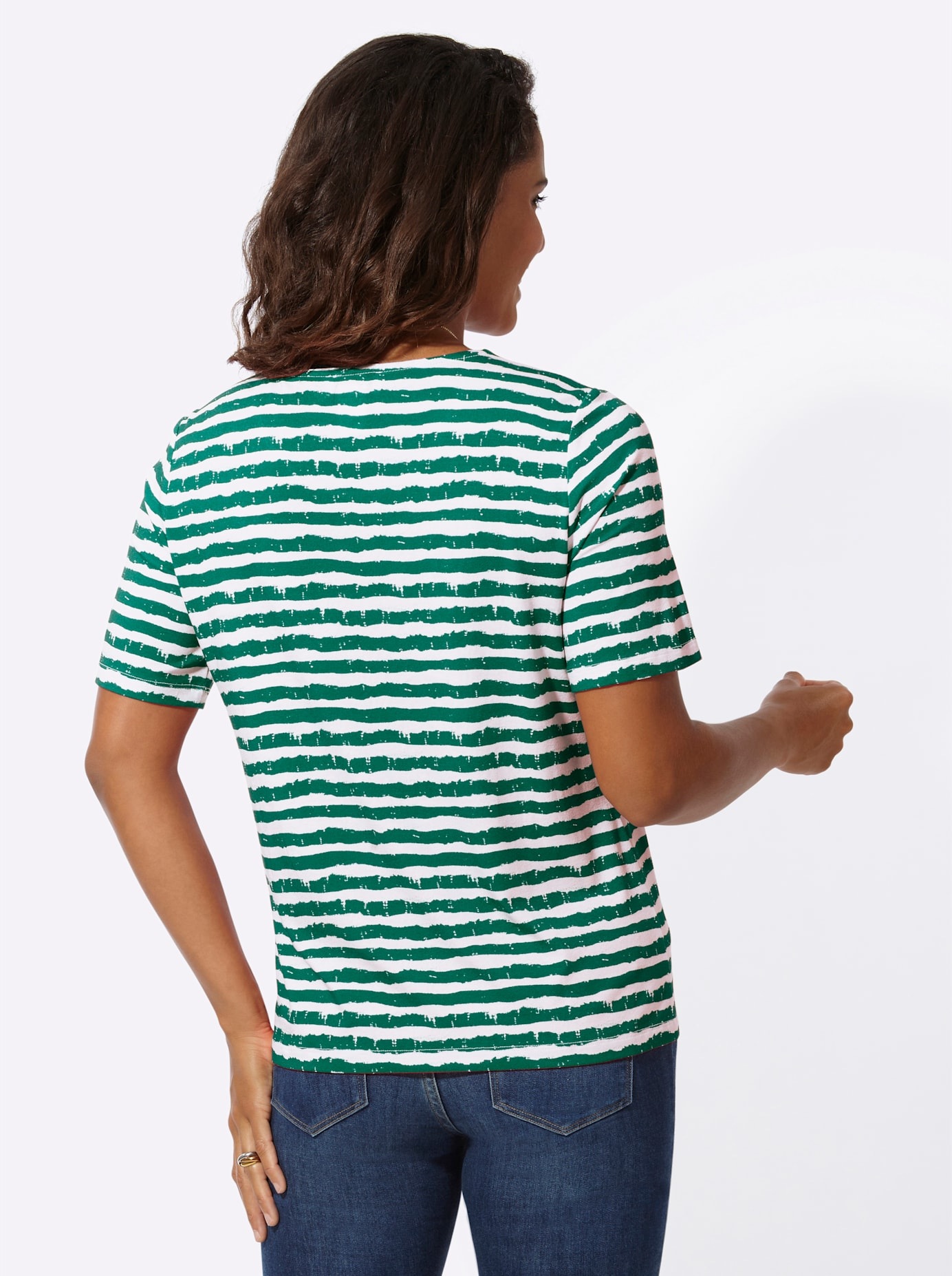 Casual Looks Kurzarmshirt »Ringelshirt«, (1 tlg.)