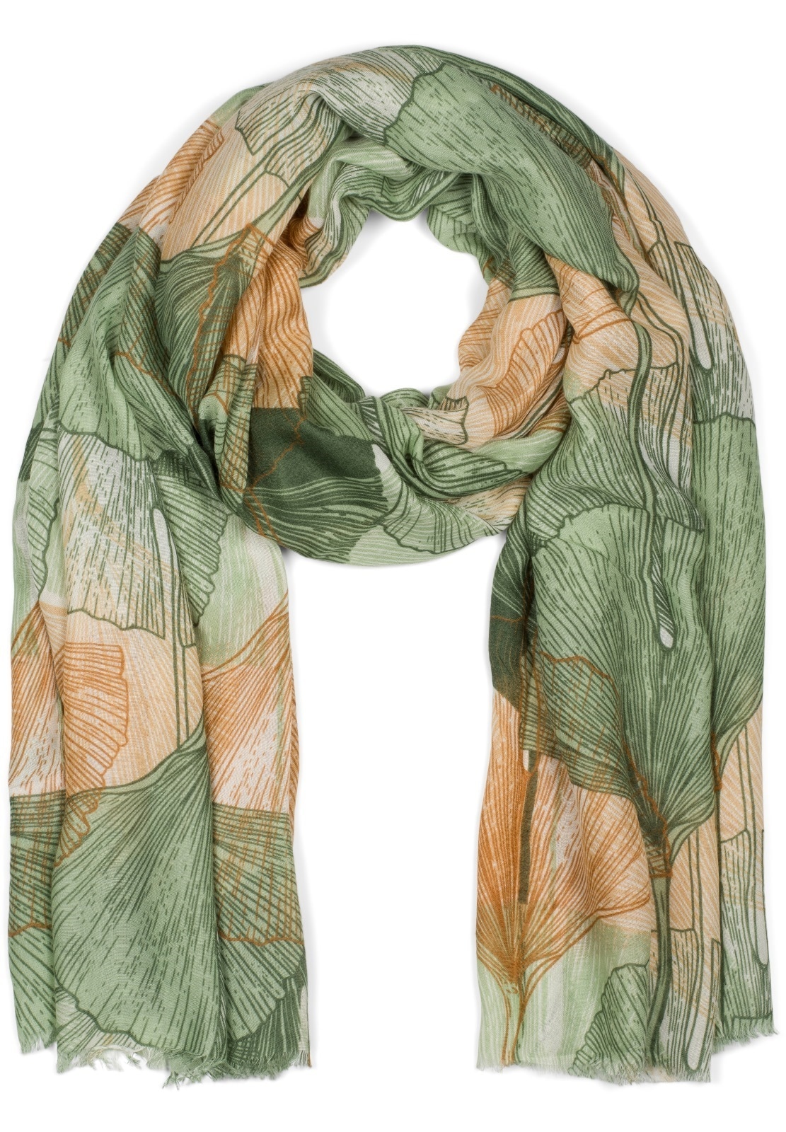 styleBREAKER Schal »Langer Schal Ginkgo Leaves« 1 Stk.