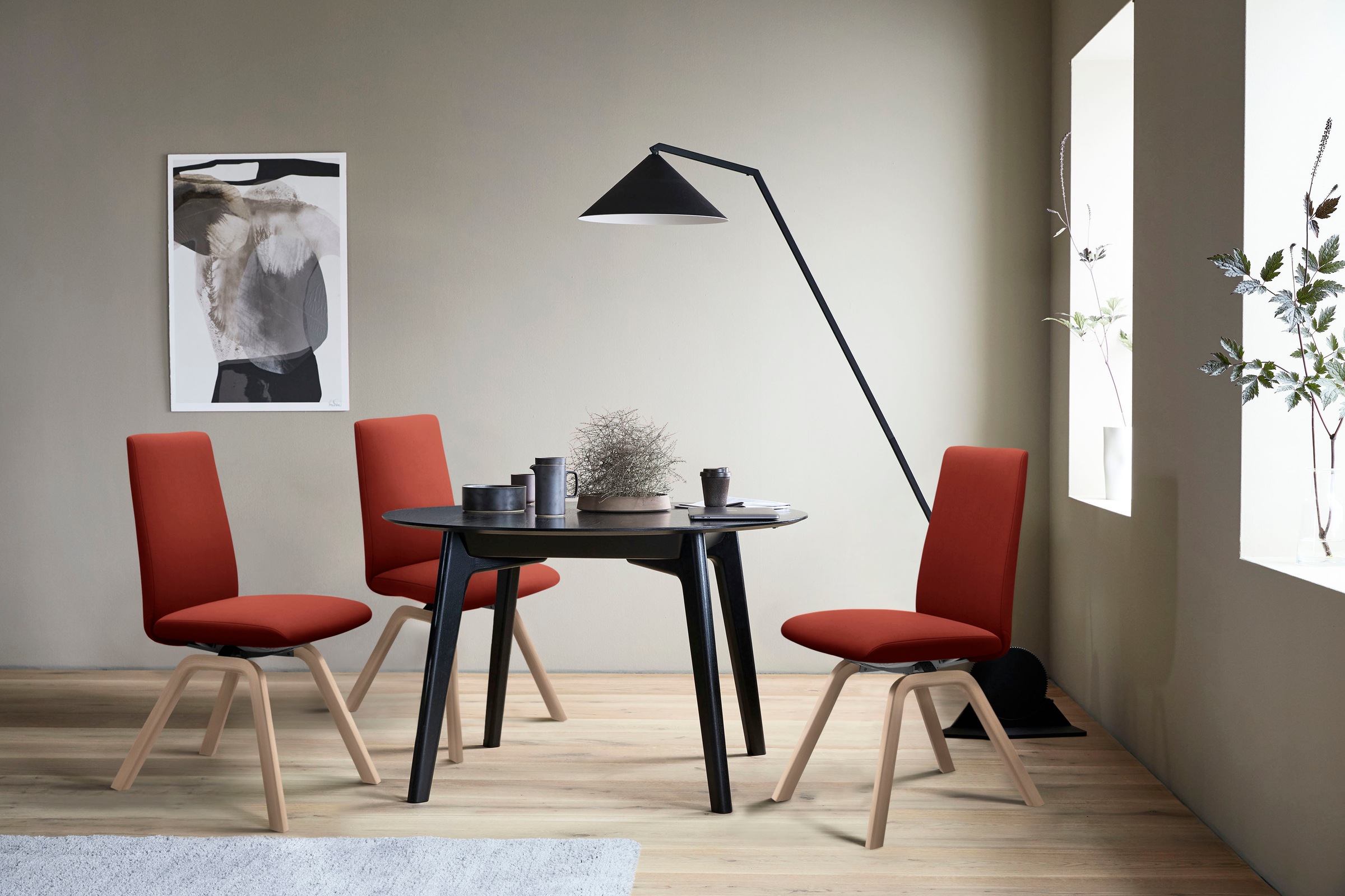 Stressless® Polsterstuhl »Laurel« () Low Back, Größe L, mit schräggestellten Beinen in Eiche gekalkt