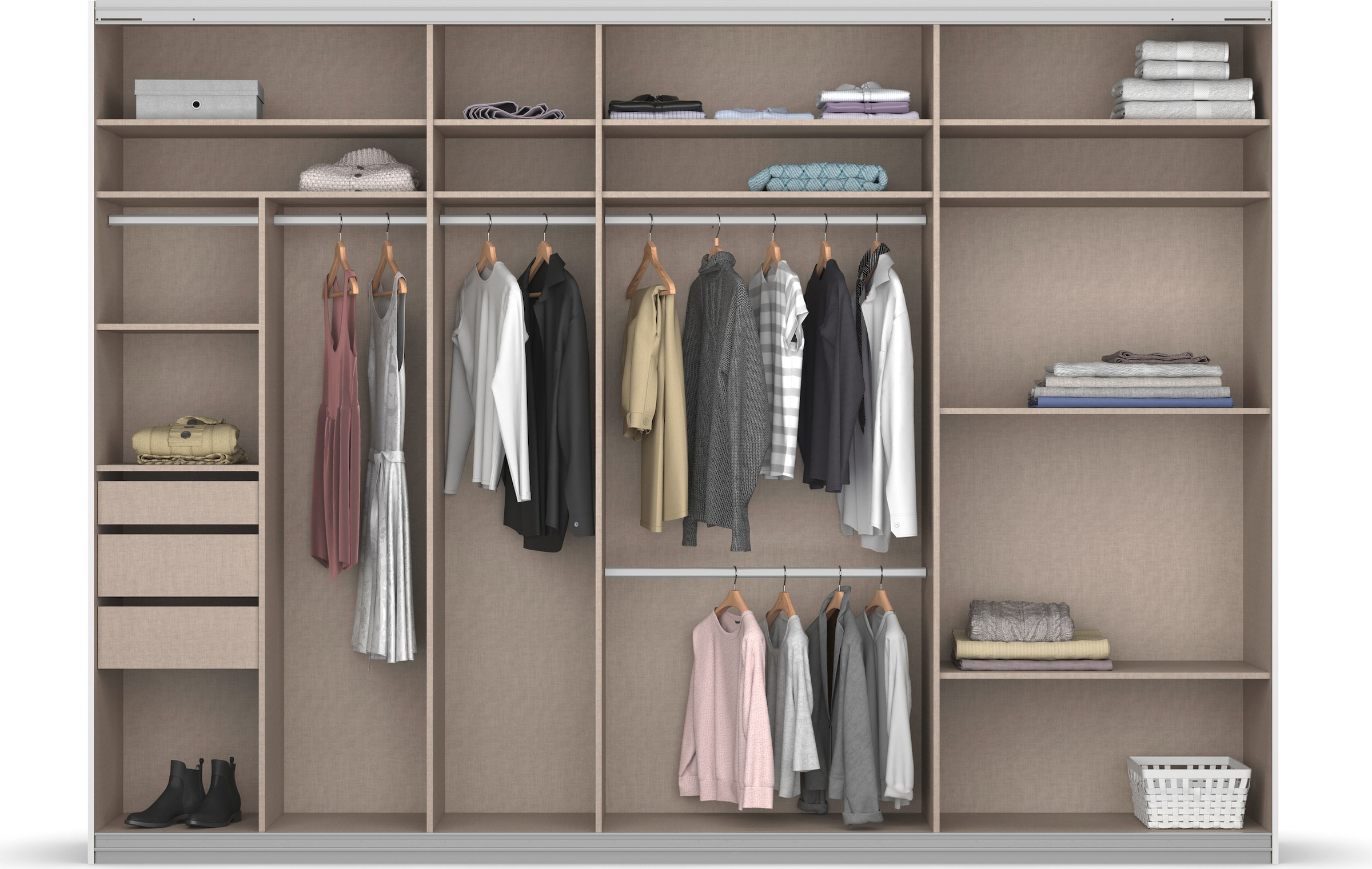 rauch Schwebetürenschrank »Oteli«, mit Spiegelfront und Passepartout optional mit Beleuchtung