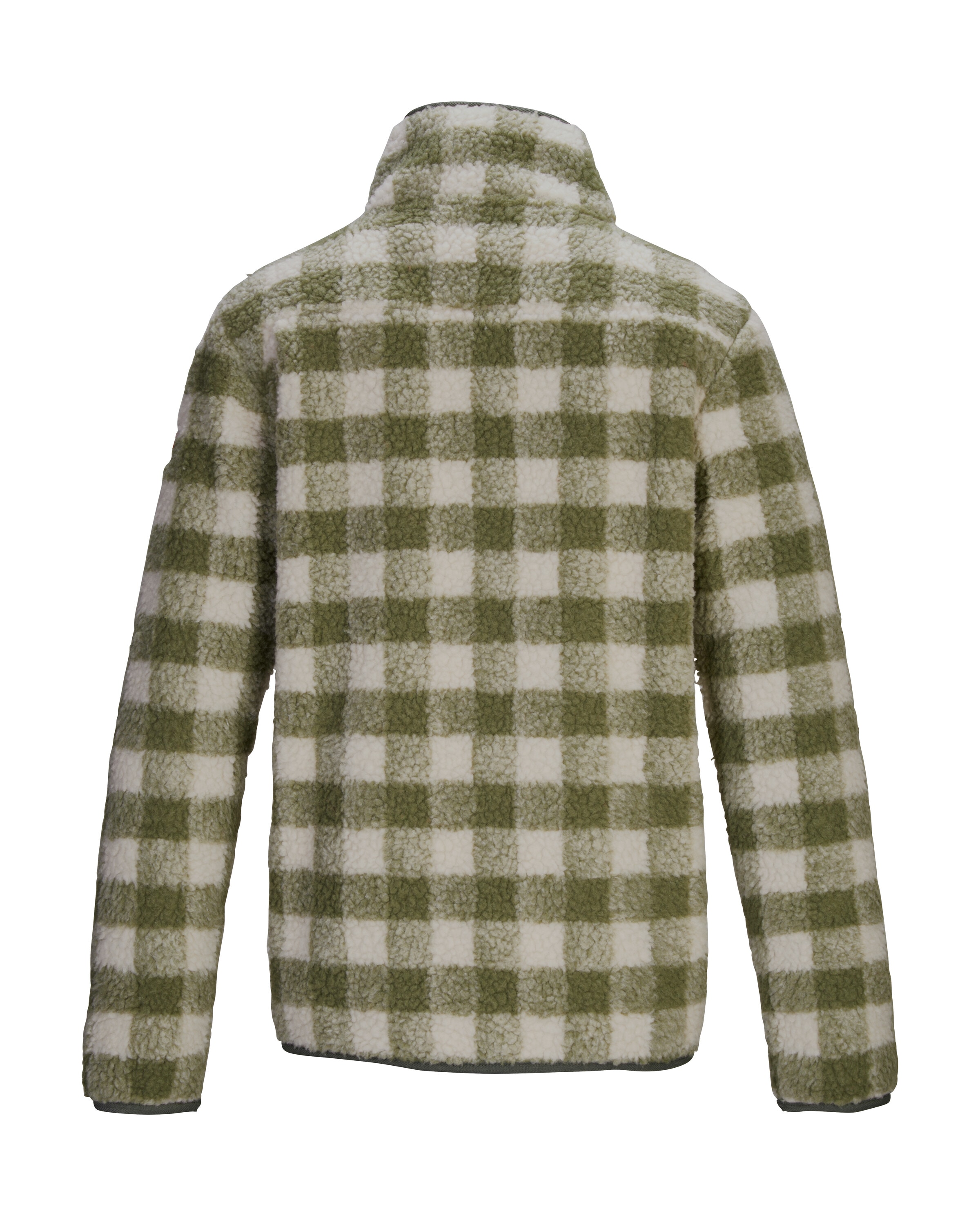 Killtec Fleecejacke »KOW 244 BYS FLC JCKT« Kinder Sherpa Fleecejacke mit Karomuster, Kinnschutz und Taschen