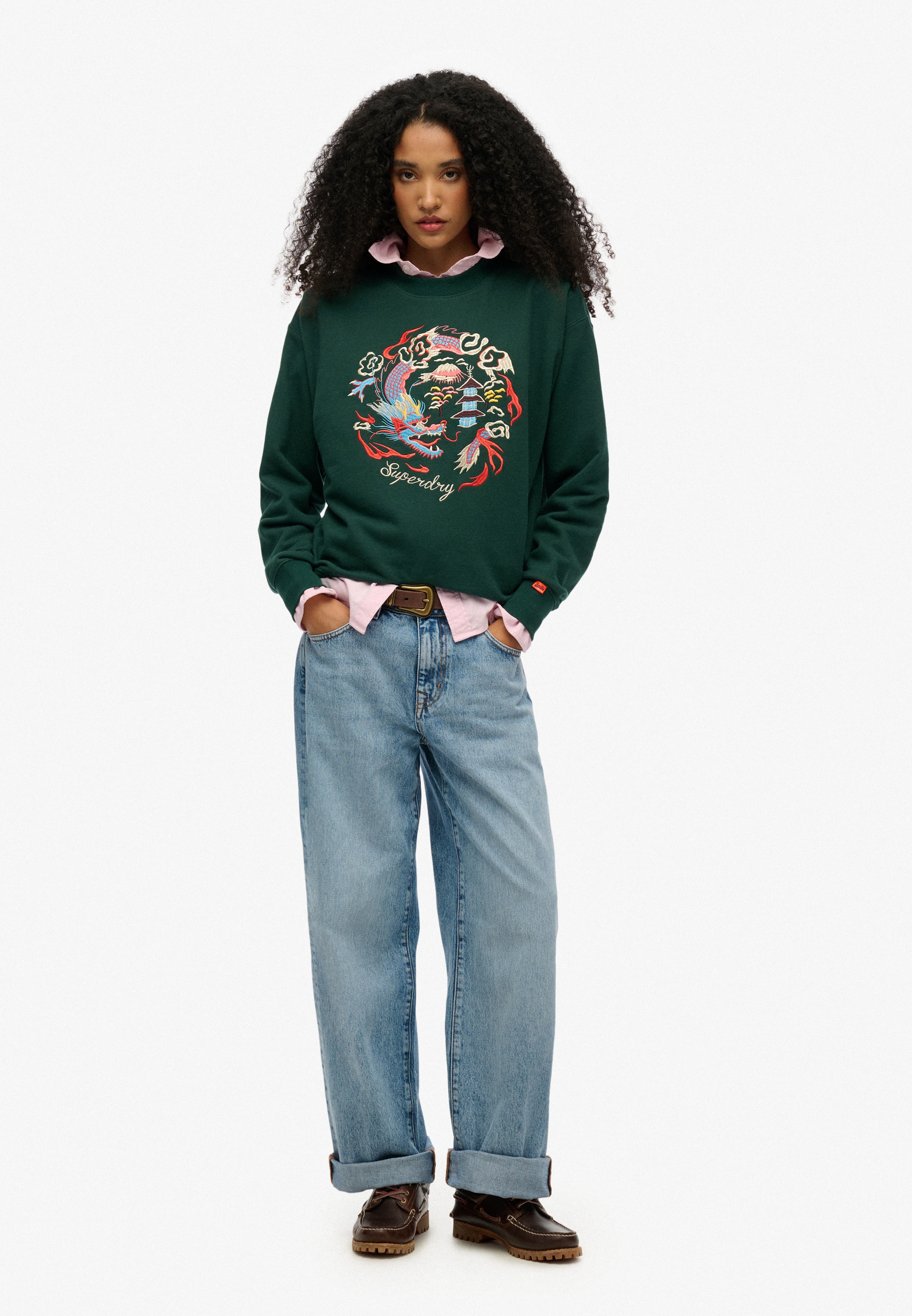 Superdry Sweatshirt »SUIKA EMBROIDERED LOOSE CREW«