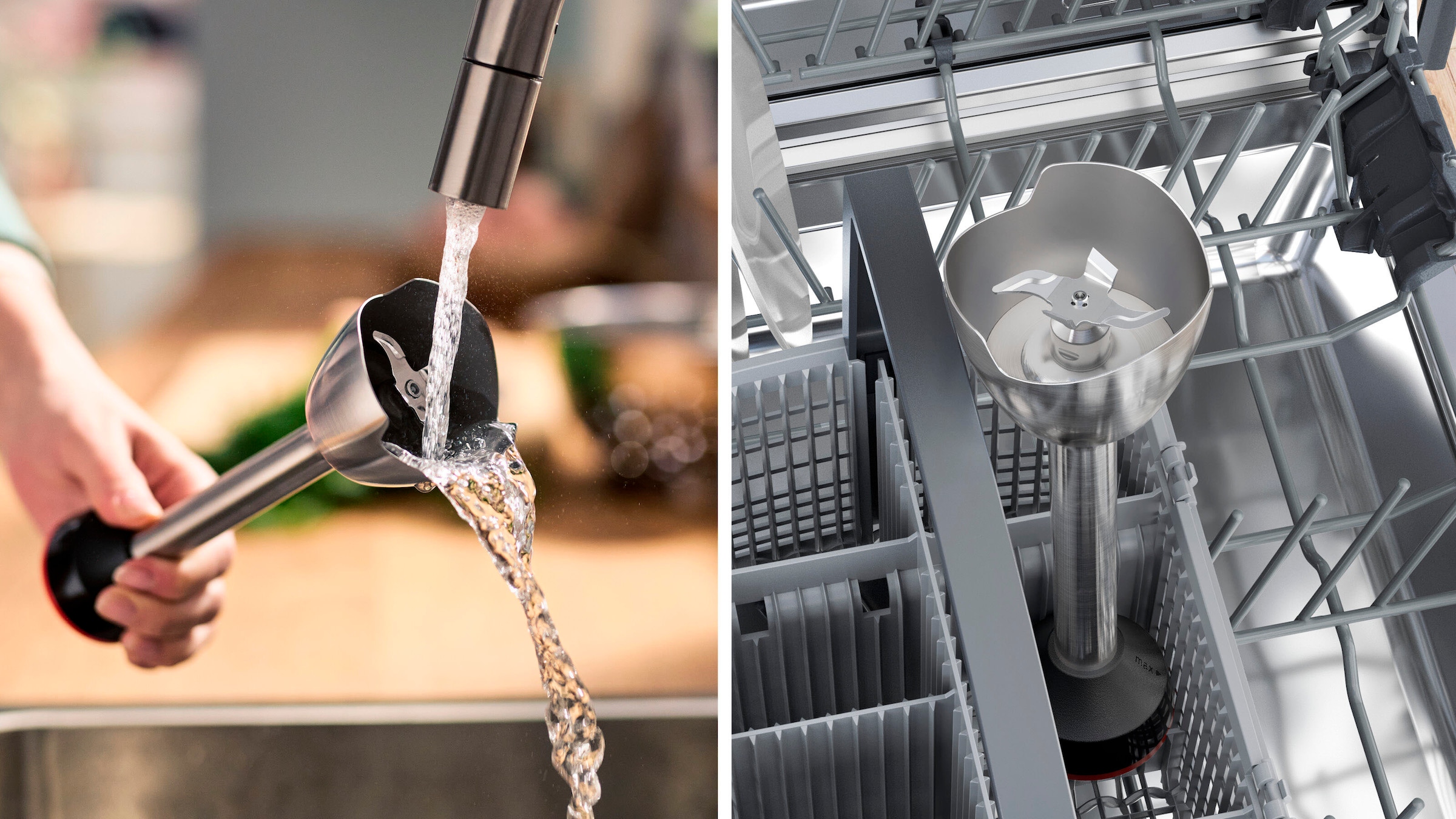 BOSCH Stabmixer »ErgoMaster Serie 4 MSM4B610, 4 Klingen, Mixfuß Edelstahl, schwarz«, 1000 W, Becher, großer Bedienhebel, Keramikkupplung, Made in Europe