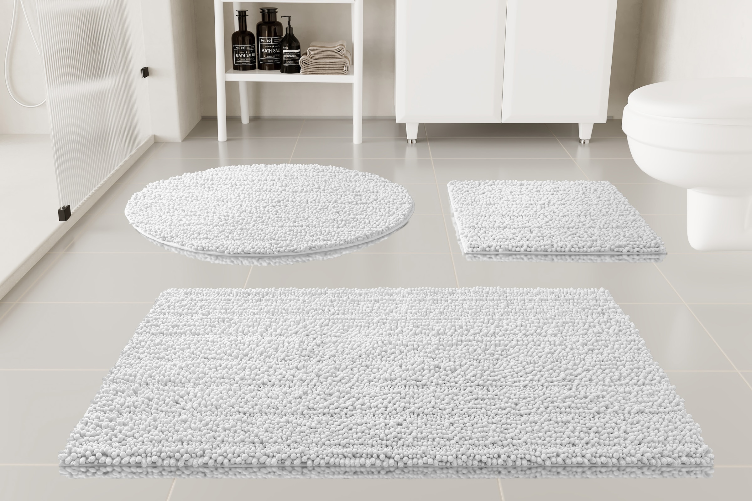 OTTO home Badematte »Torrni« Höhe 22 mm Badteppich, getuftet, modern, Uni, antirutsch, flauschig, hochflor