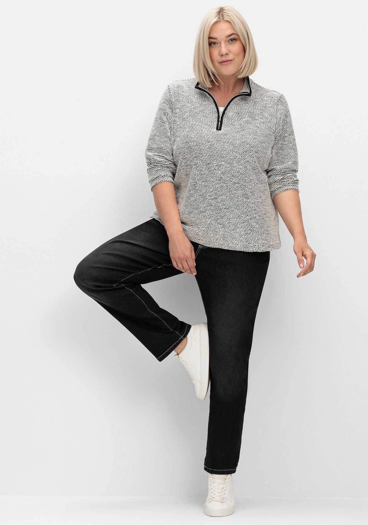 Sheego Gerade Jeans »Gerade Jeans mit Rundum-Dehnbund«