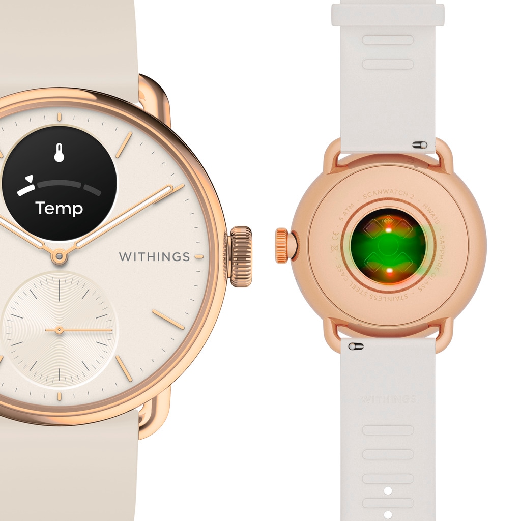 Withings Smartwatch »ScanWatch 2 (38 mm)«, (1,6 cm / 0,63 Zoll), Proprietär,)