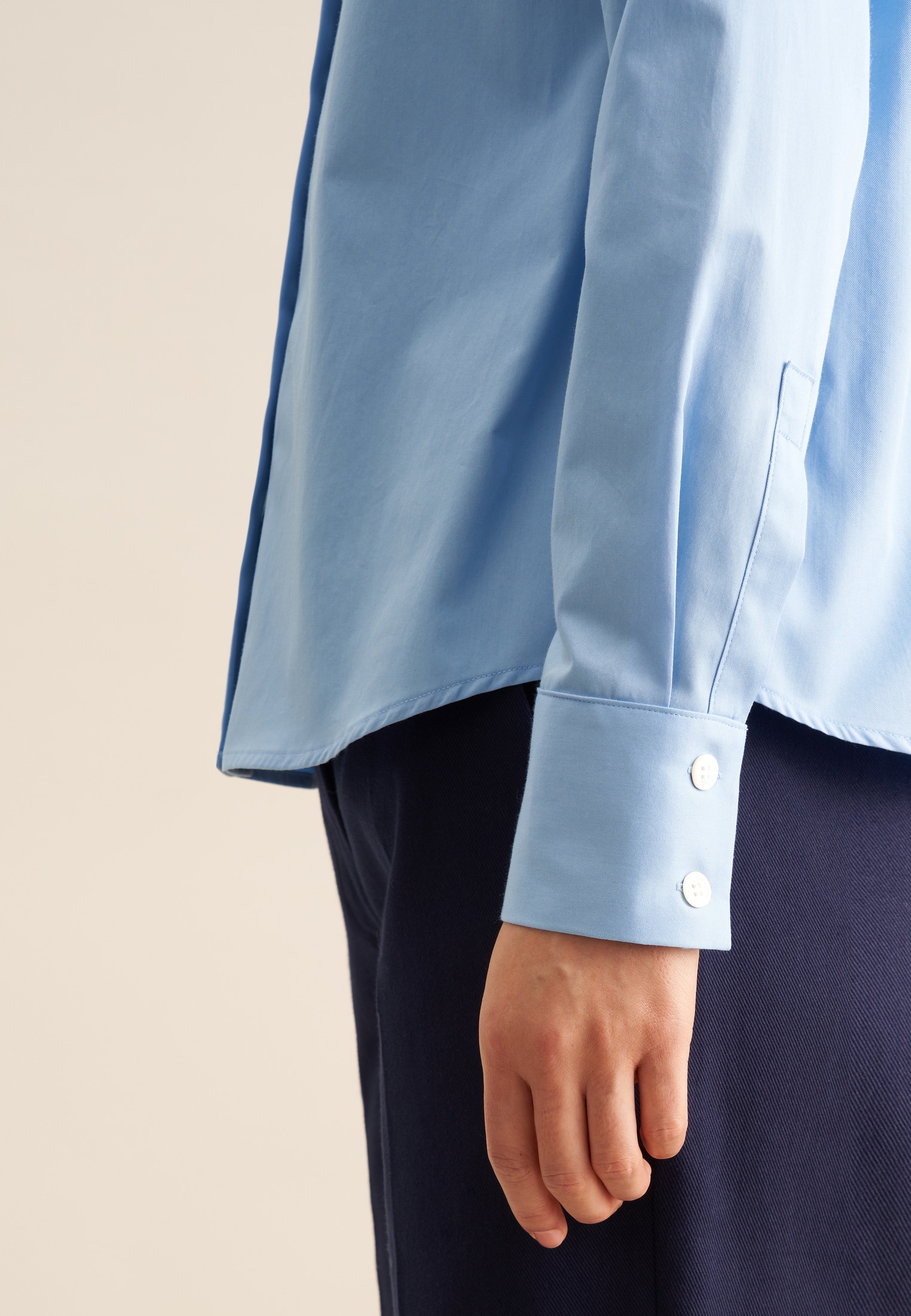 seidensticker Hemdbluse »Schwarze Rose« Langarm Kragen Uni