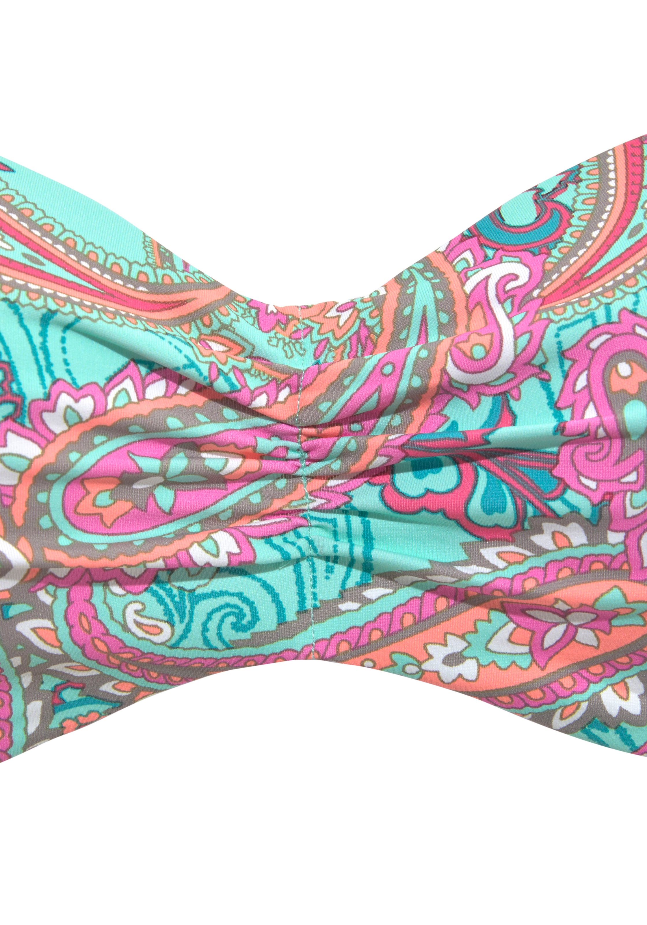 Venice Beach Bügel-Bandeau-Bikini-Top »Paislee«, bedruckt, wattierte Cups, seitliche Stäbchen, abnehmbare Träger