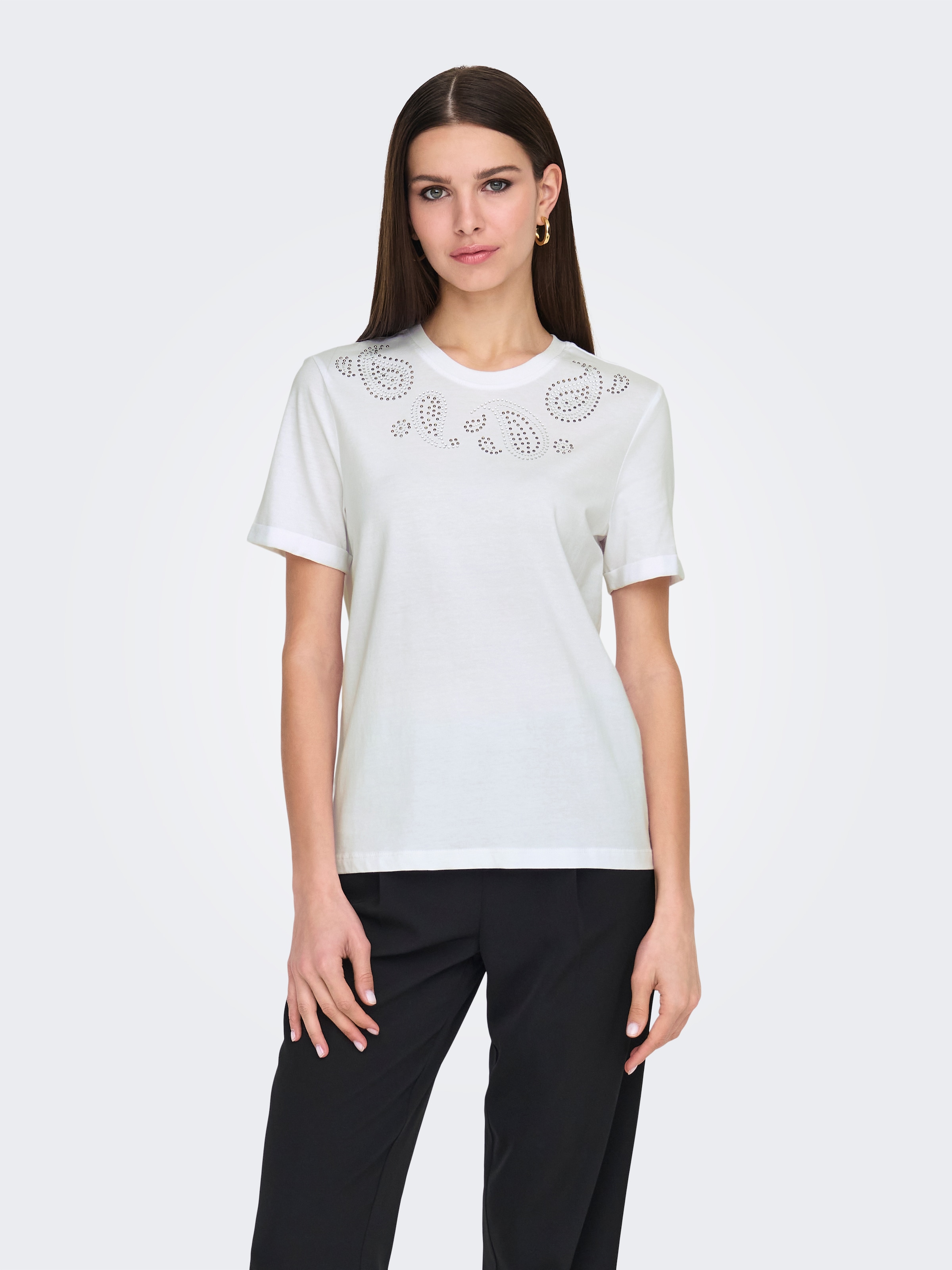 ONLY Kurzarmshirt »ONLHOLLIS LIFE S/S O-NECK TOP BOX JRS«