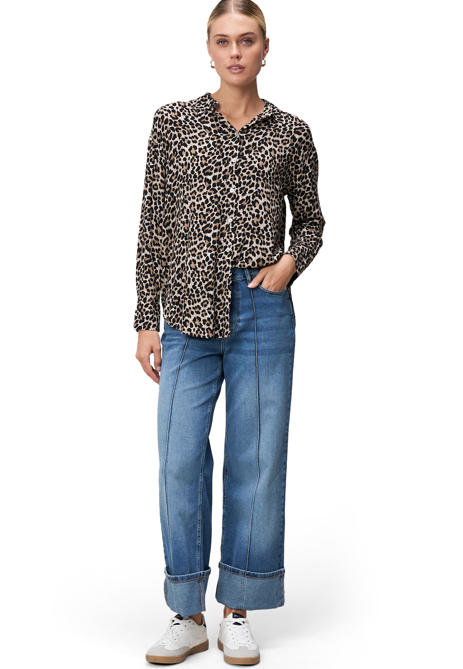 Zero Hemdbluse »Hemdbluse mit Leomuster«