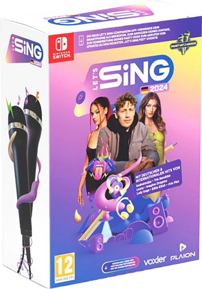 Ravenscourt Spielesoftware »Let's Sing 2024 German Version + 2 Mics«, Nintendo Switch