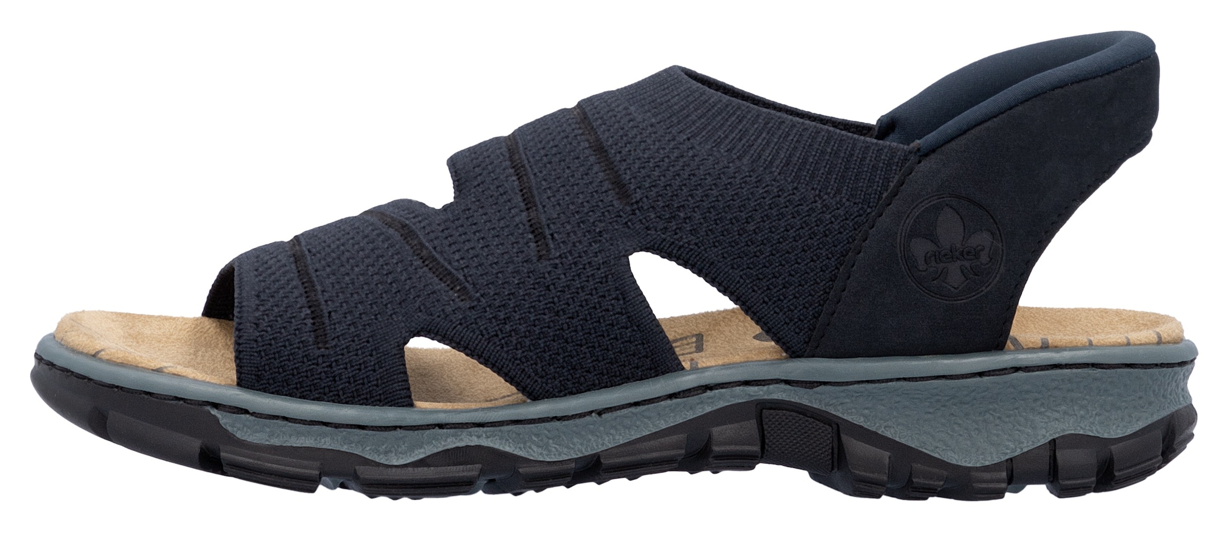 Rieker Sandale, Trekkingsandale, Outdoorsandale, Sommerschuh mit Elastik-Einschlupf
