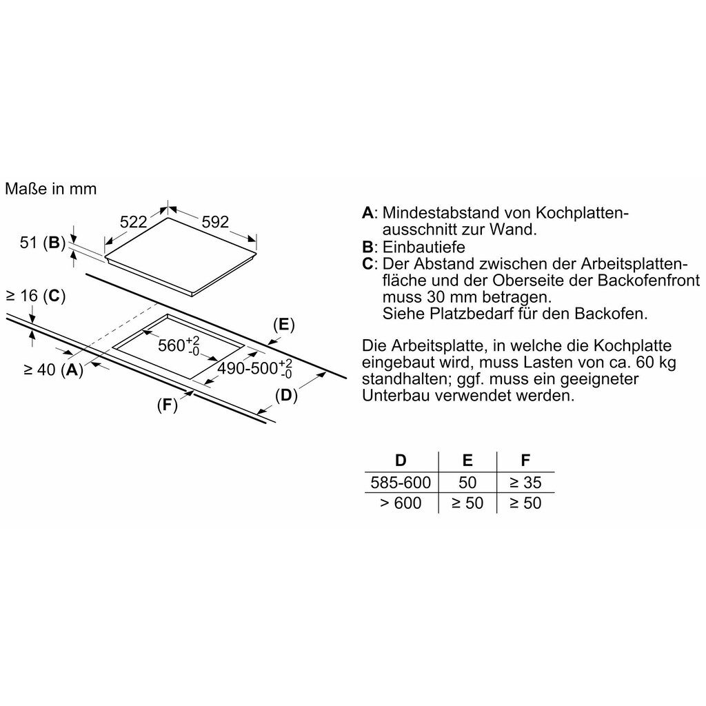 SIEMENS Induktions-Kochfeld »EH651FFB1E«, EH651FFB1E