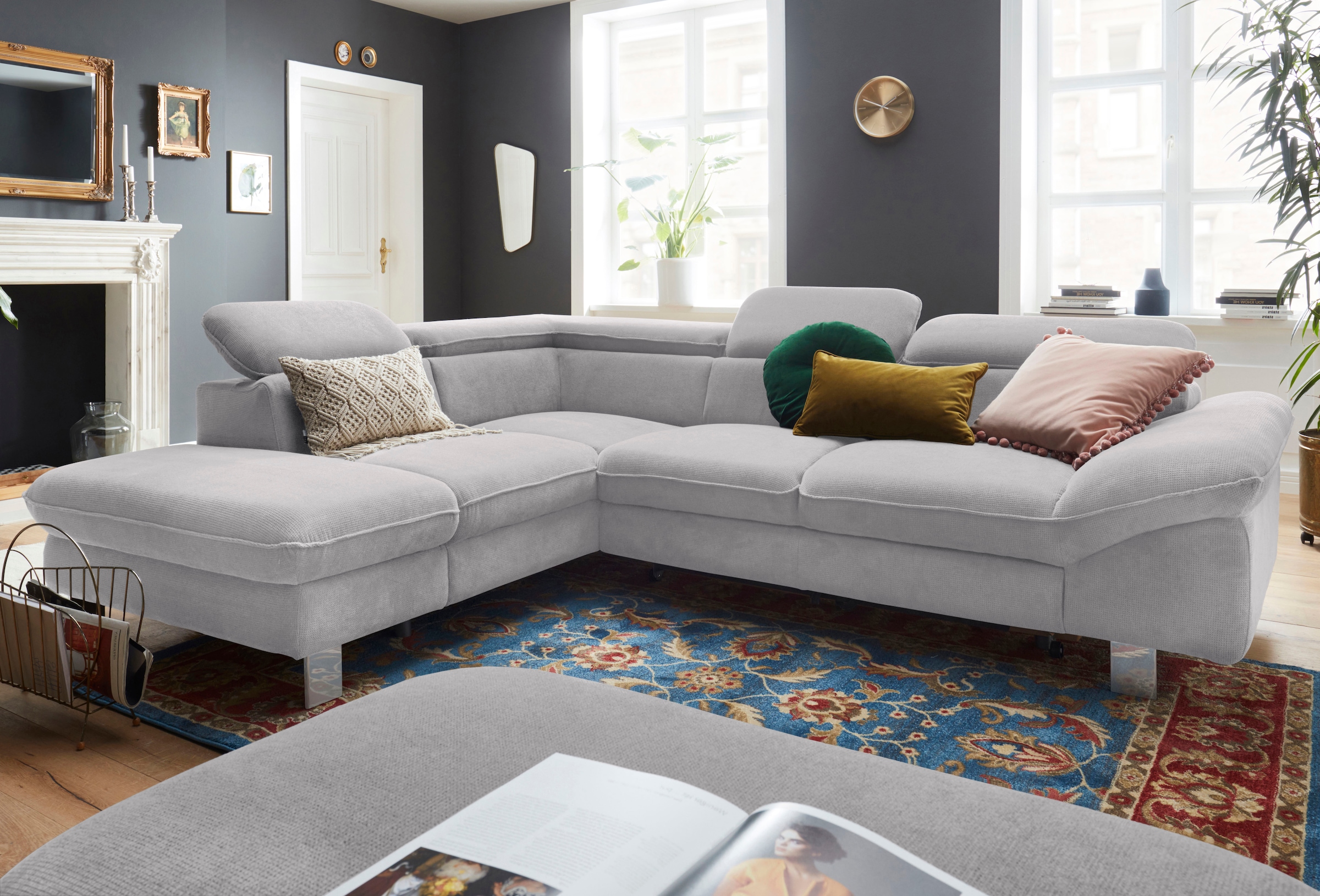 COTTA Ecksofa »Driver L-Form« mit Kopfteilverstellung, wahlweise mit Bettfunktion & Bettkasten