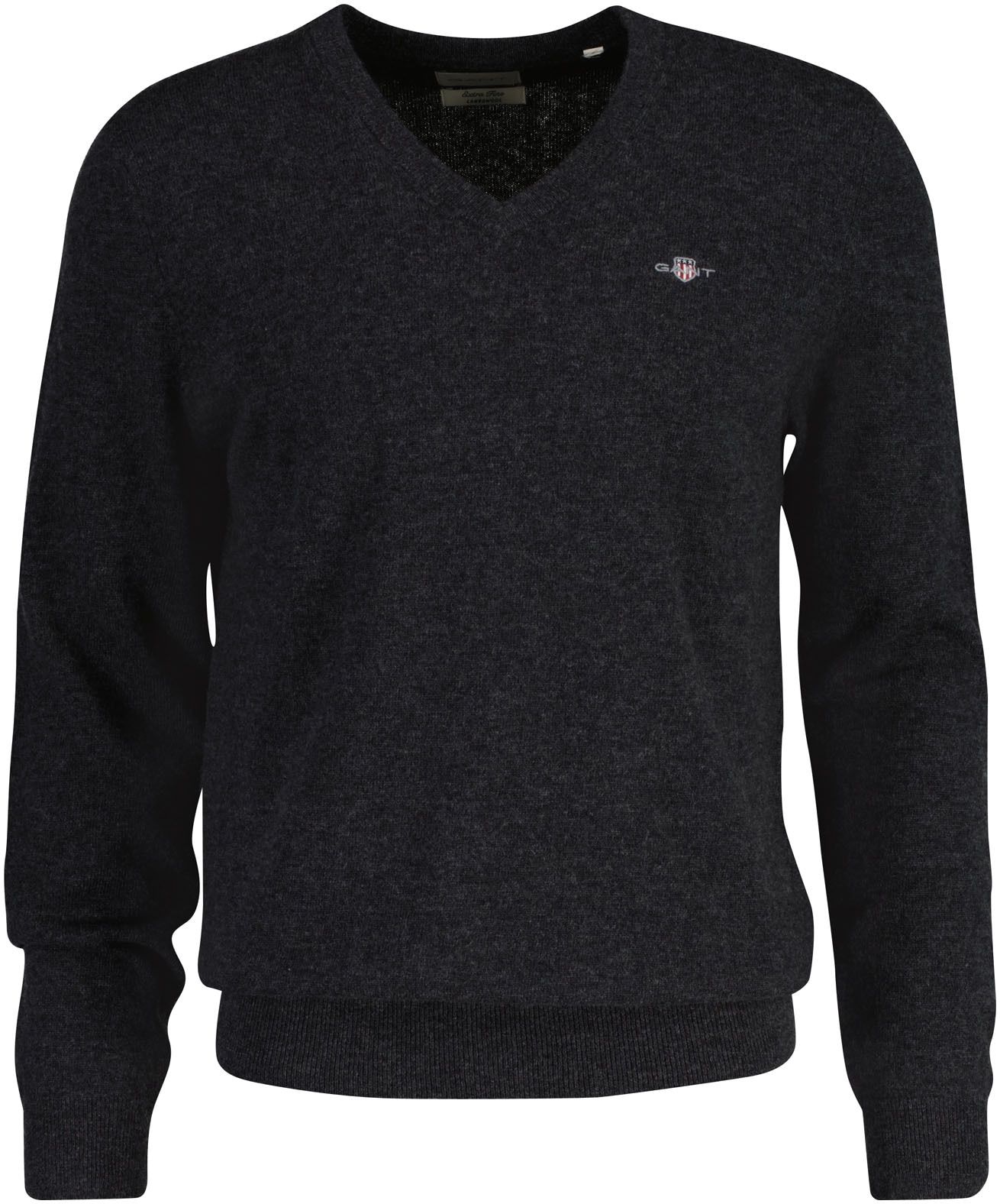 V-Ausschnitt-Pullover »EXTRAFINE LAMBSWOOL V-NECK«, mit Logostickerei