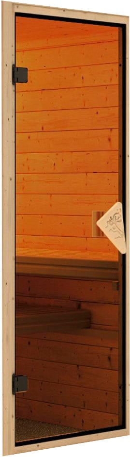 welltime Sauna »Artja«, naturbelassen, mit Ofen 9 kW integr. Steuerung