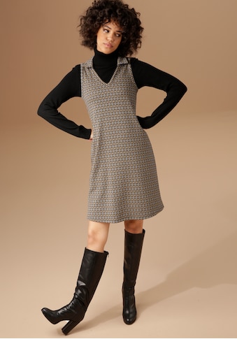Aniston CASUAL Jerseykleid, im angesagtem Retro-Muster - NEUE KOLLEKTION kaufen