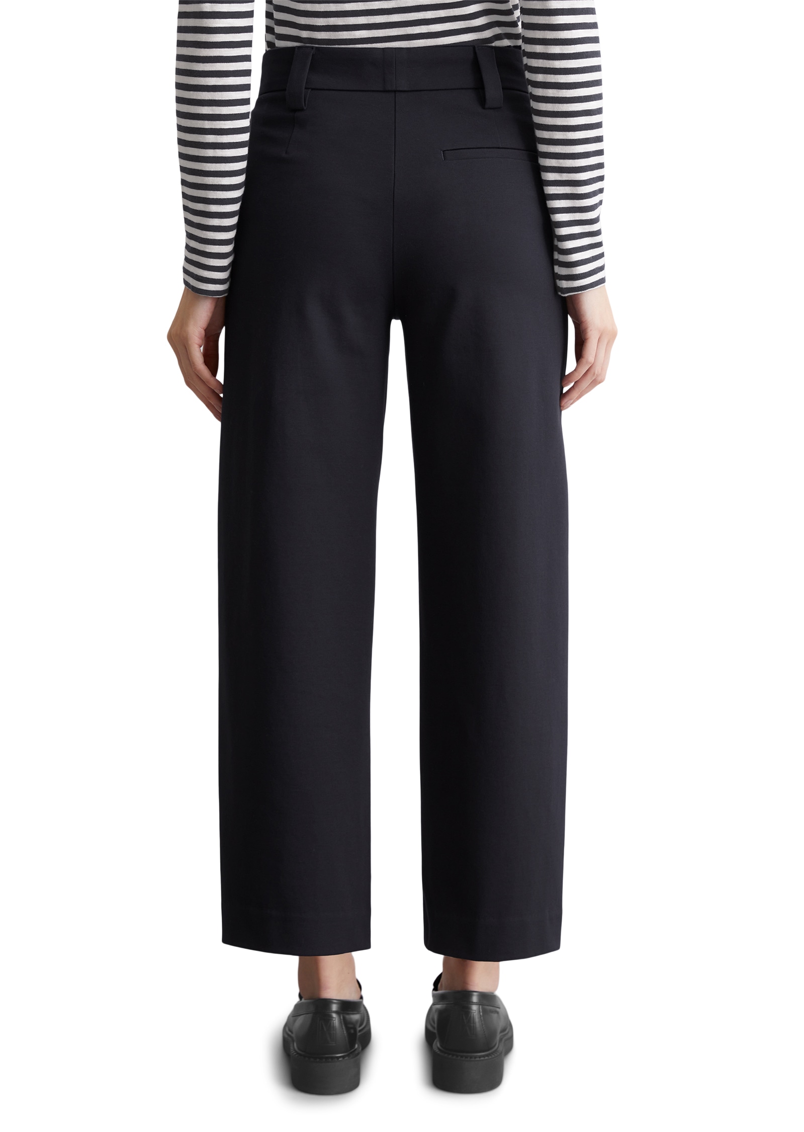 Marc O'Polo Jerseyhose, Leicht verkürzte Form, Wide Leg