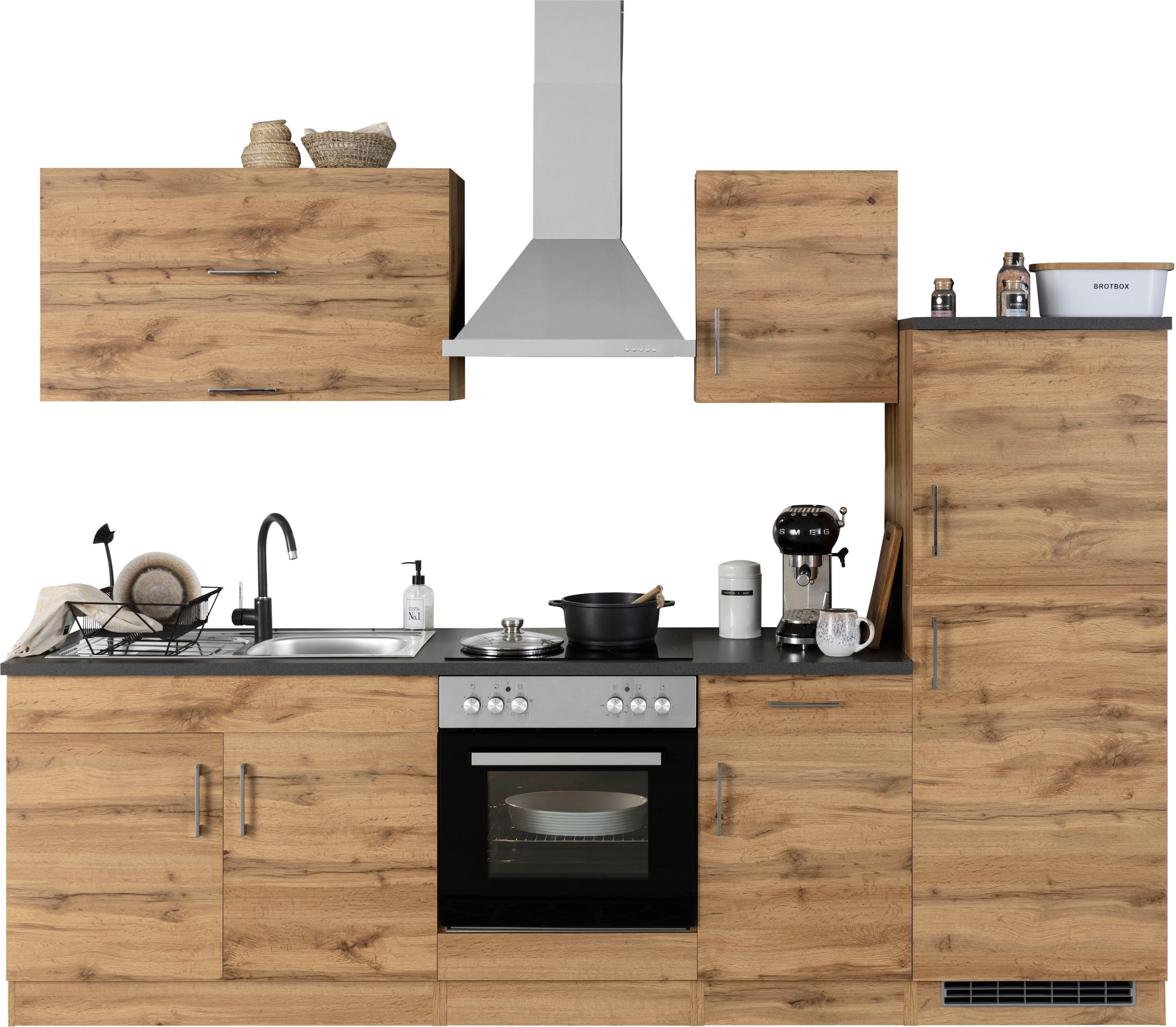 KOCHSTATION Küchenzeile »KS-Colmar« ohne E-Geräte, Breite 270 cm