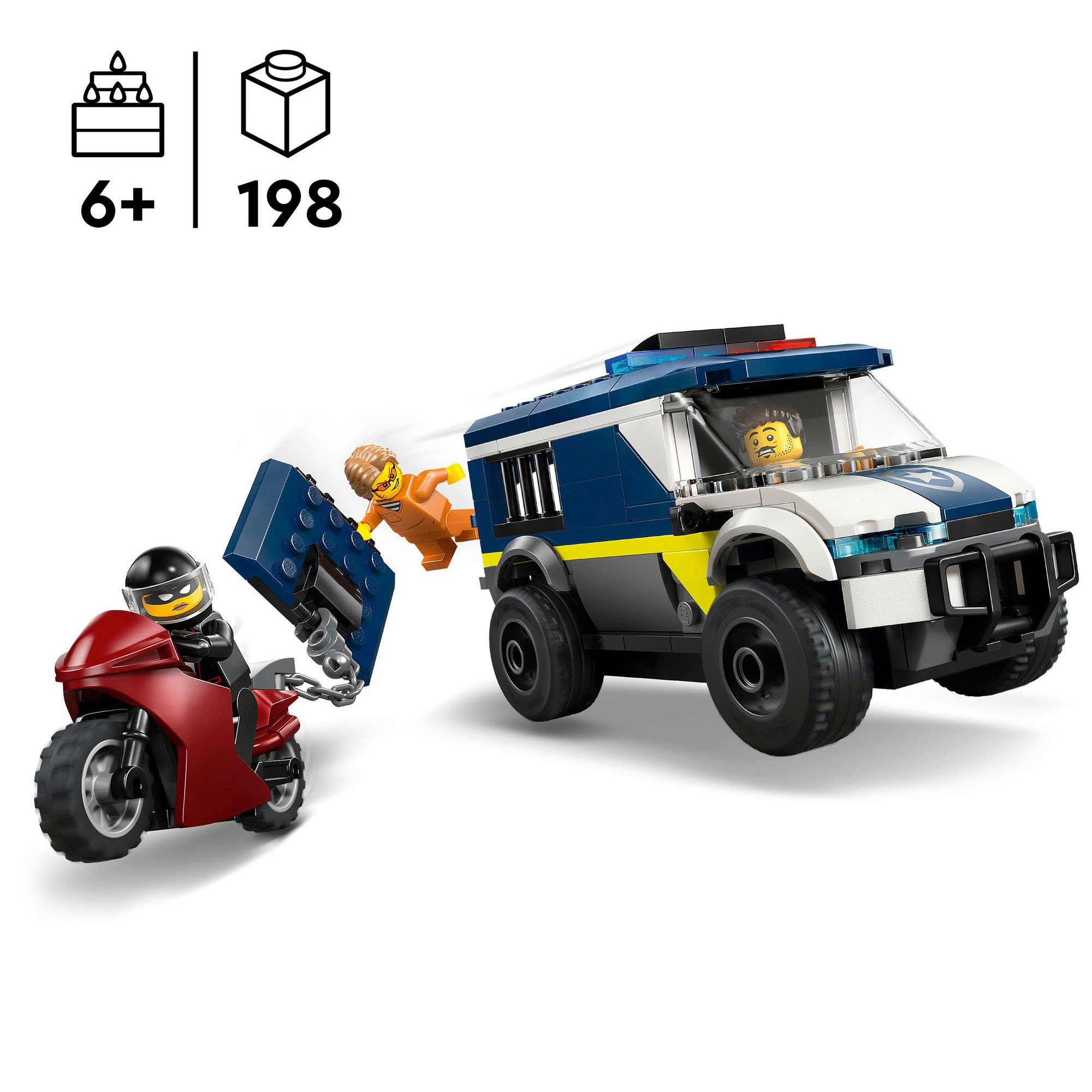 LEGO® Konstruktionsspielsteine »Gefangenentransporter (60479), LEGO City« Made in Europe
