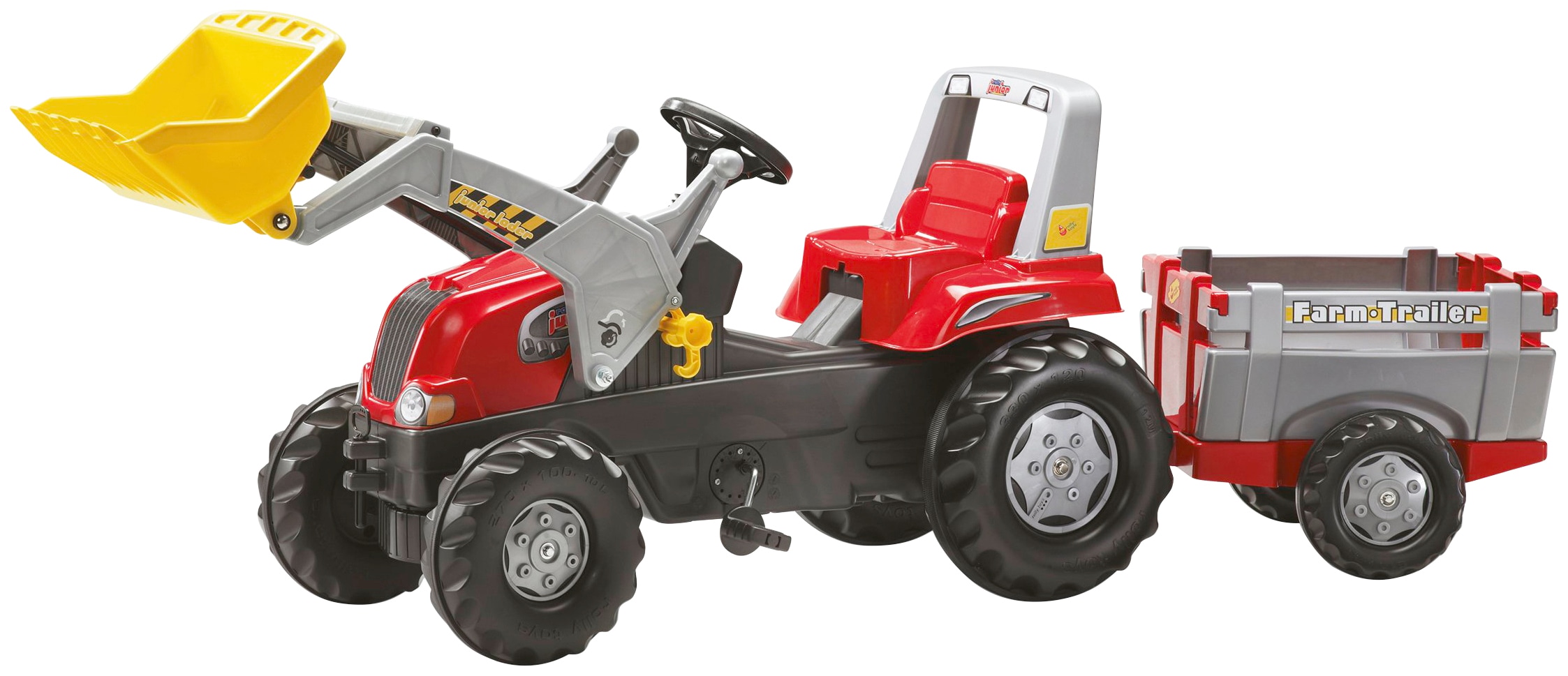 Rolly Toys Tretfahrzeug »Junior RT«, Kindertraktor mit Lader und Anhänger