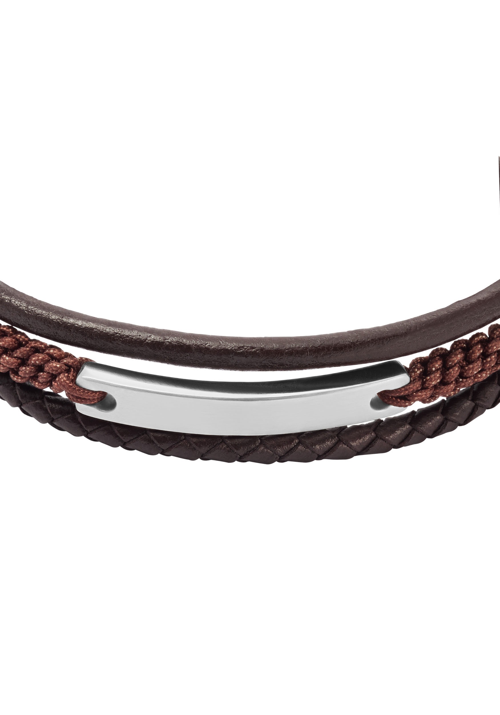 Fossil Armband »DREW, aus kaufen + bei OTTO Edelstahl Leder JF04341040«