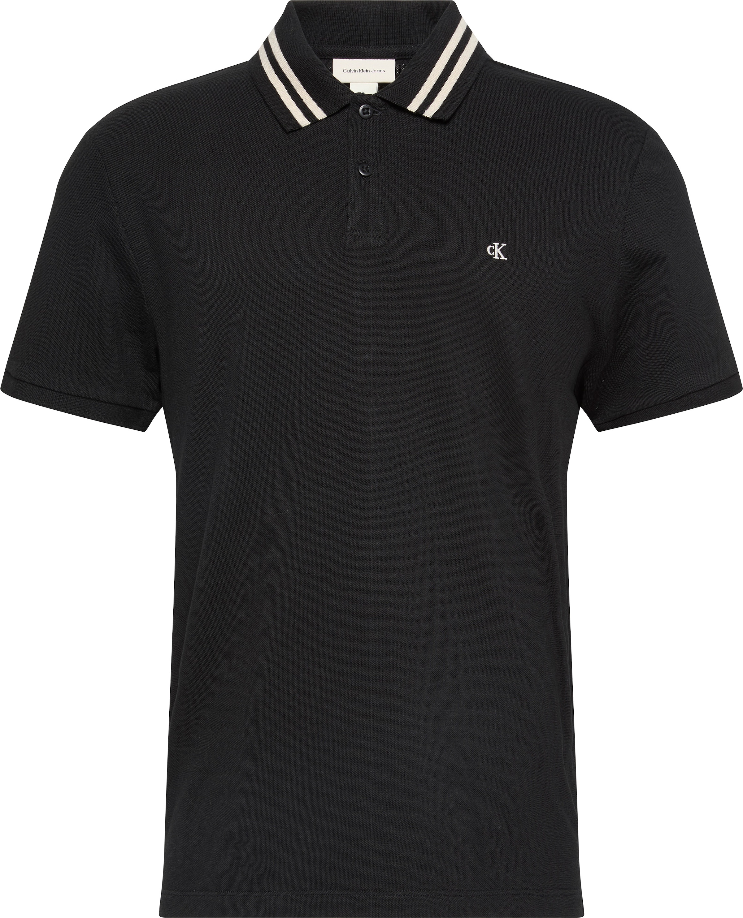 Calvin Klein Jeans Poloshirt »SS CSL PQ CLSSC TPPD«, Mit Rundhalsausschnitt