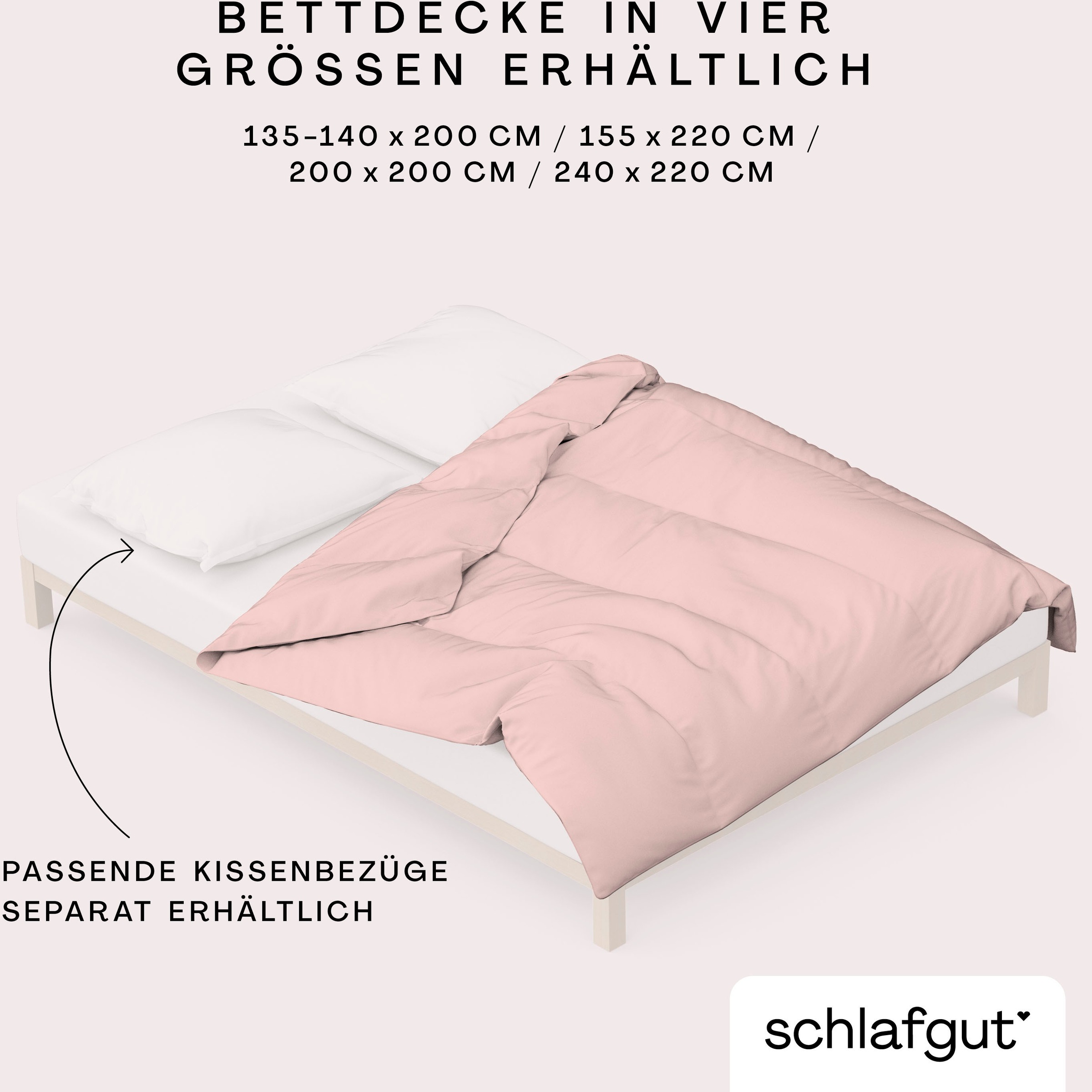 Schlafgut Bettbezug »Woven Satin«, (1 St.), besonders dicht gewebt, Mix & Match: passender Kissenbezug erhältlich