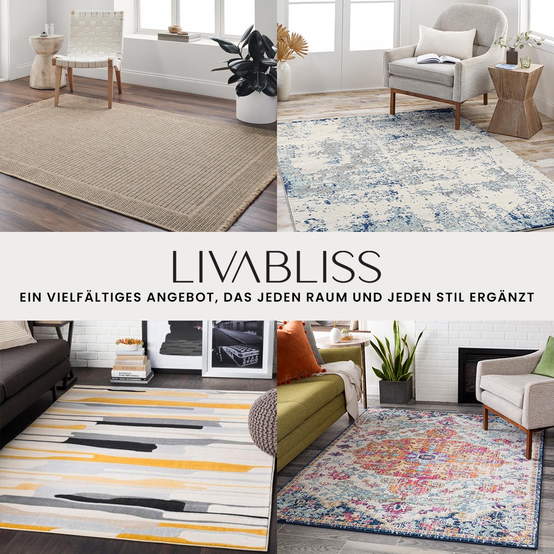 Livabliss Teppich »NEW YORK«, rechteckig, 10 mm Höhe, Moderner Designerteppich in Marmor Optik, Kurzflor Wohnzimmerteppich